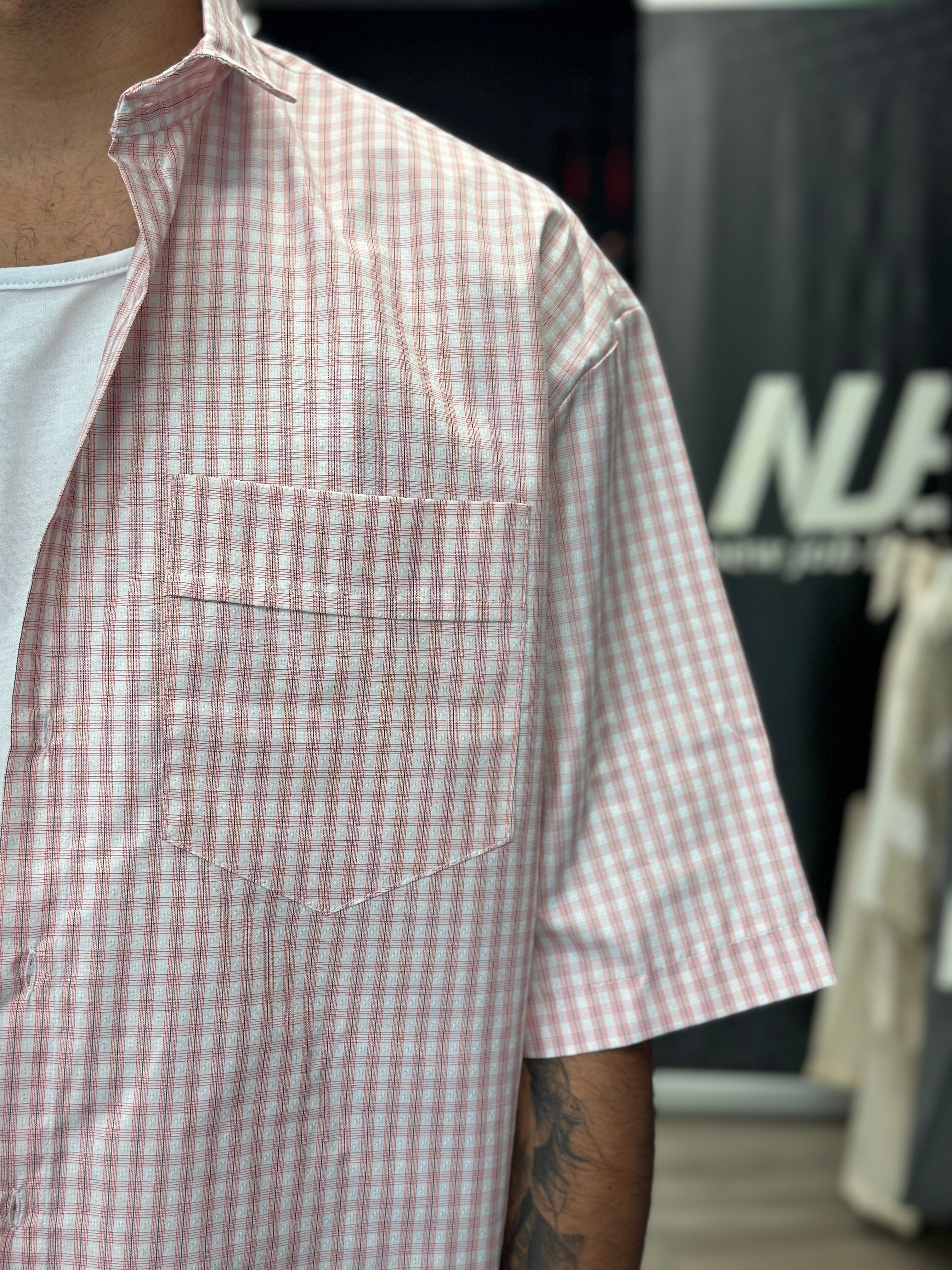 Camicia fantasia quadri NJB