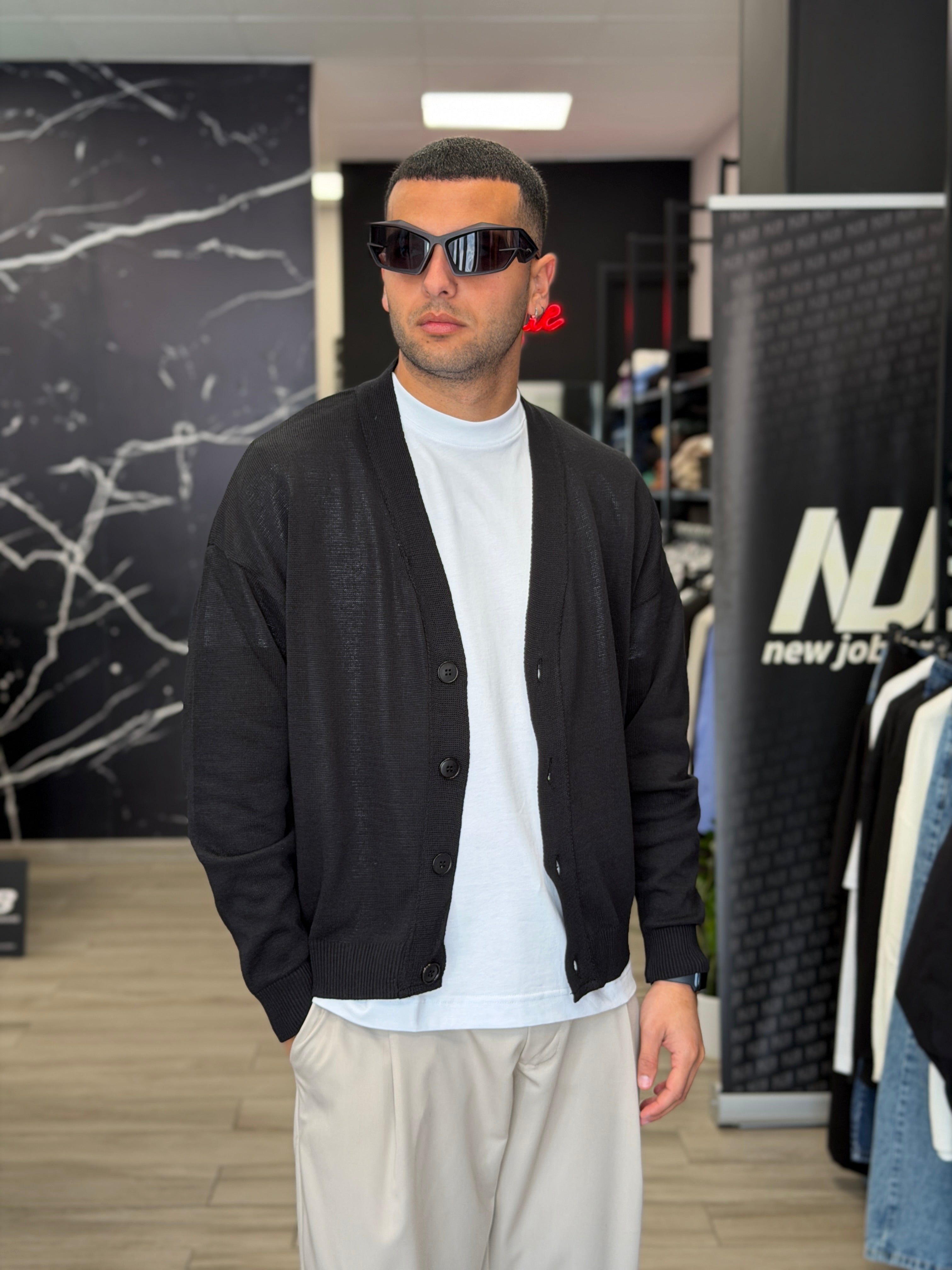 Cardigan crop rasato NJB