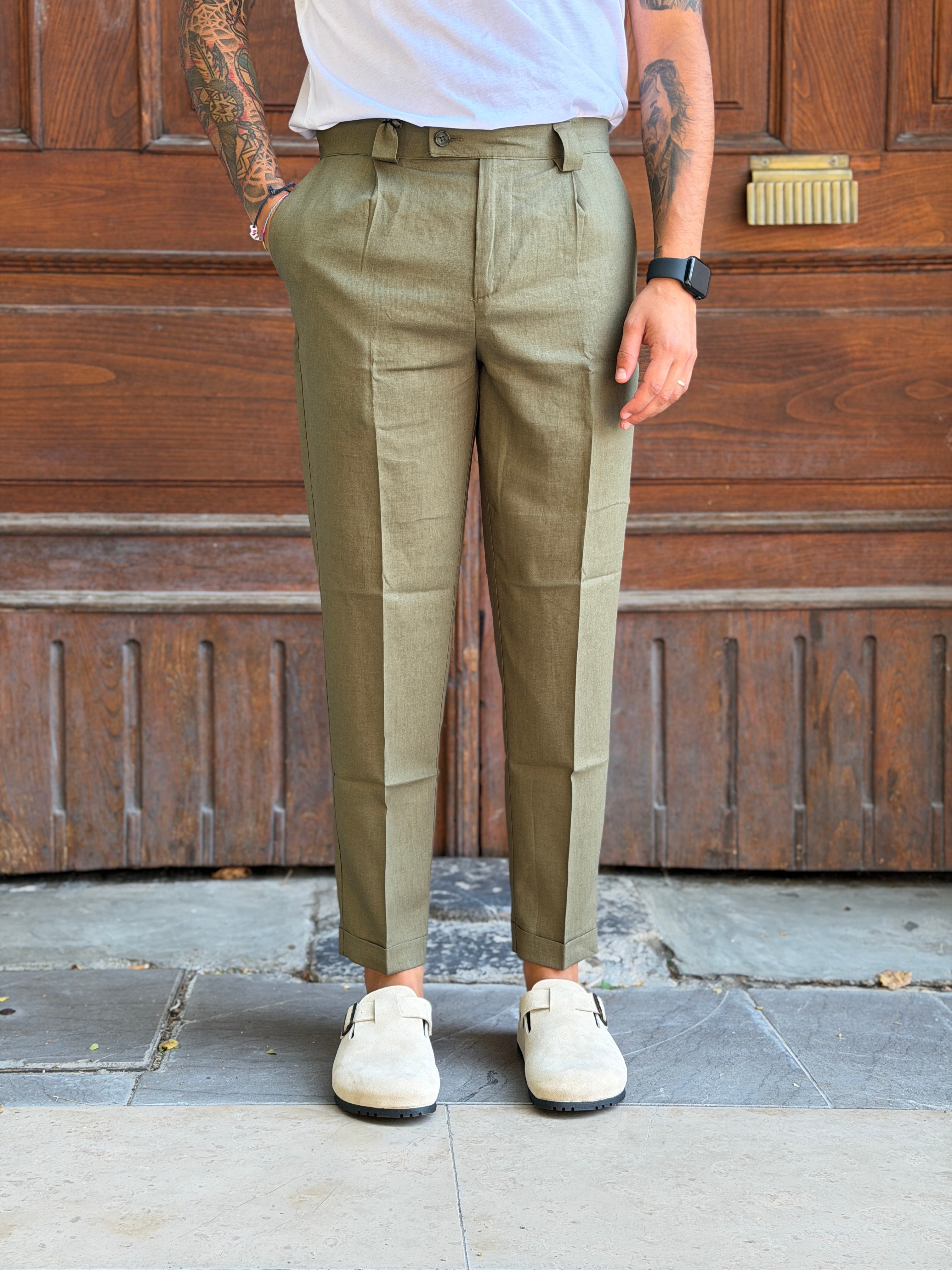 Panta Capri in lino