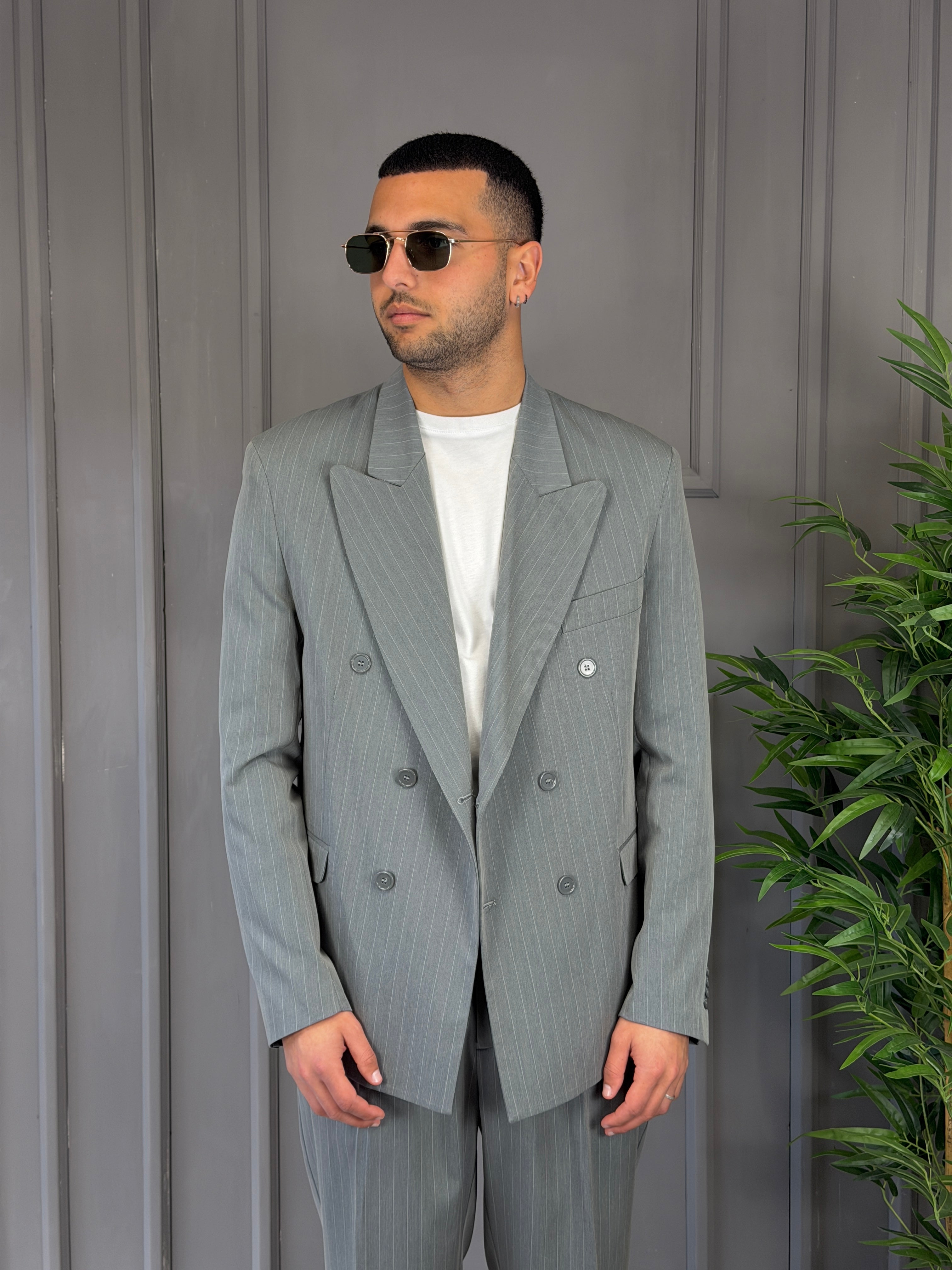 Abito doppiopetto gessato