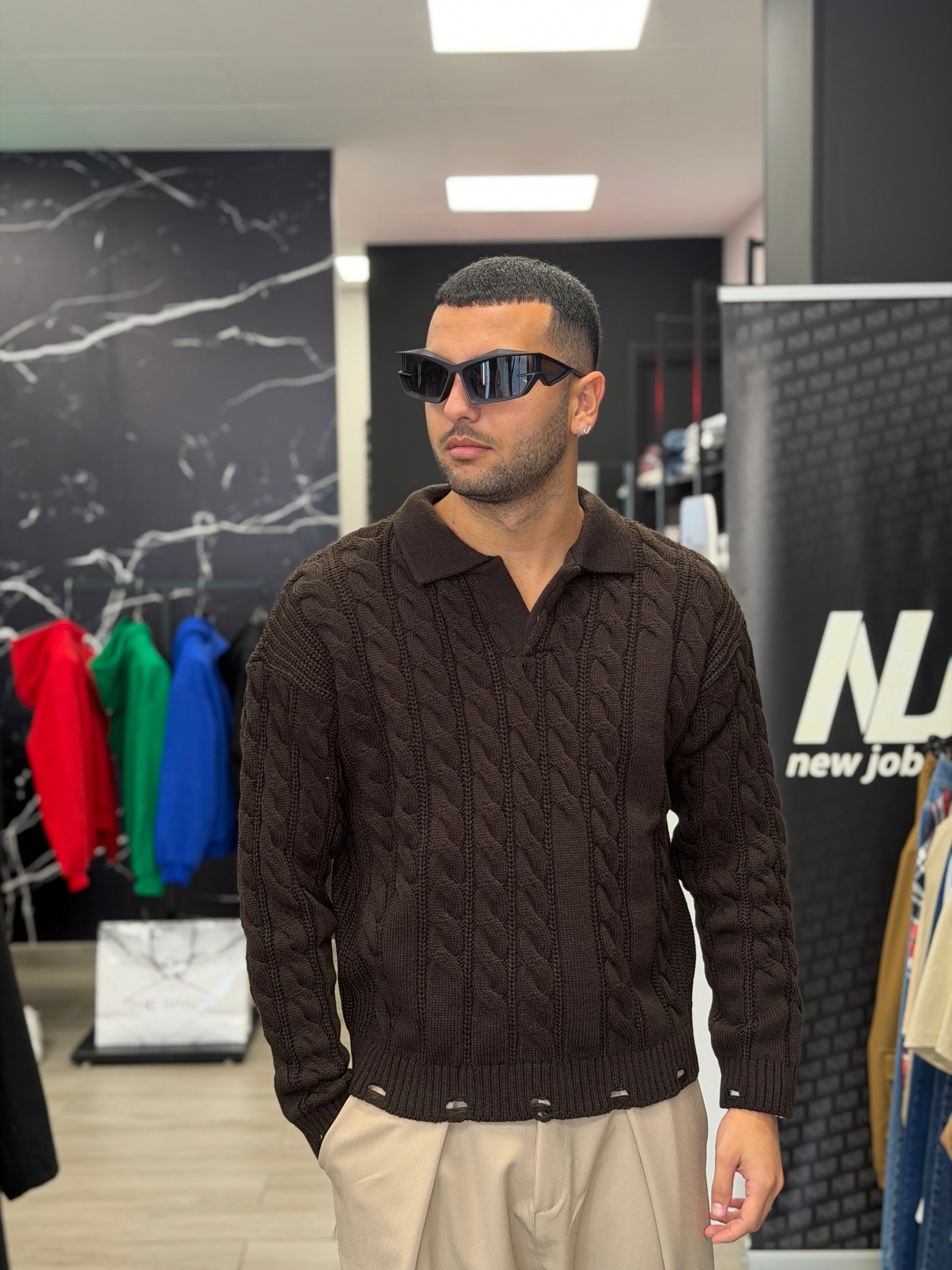 Polo a costa intrecciata