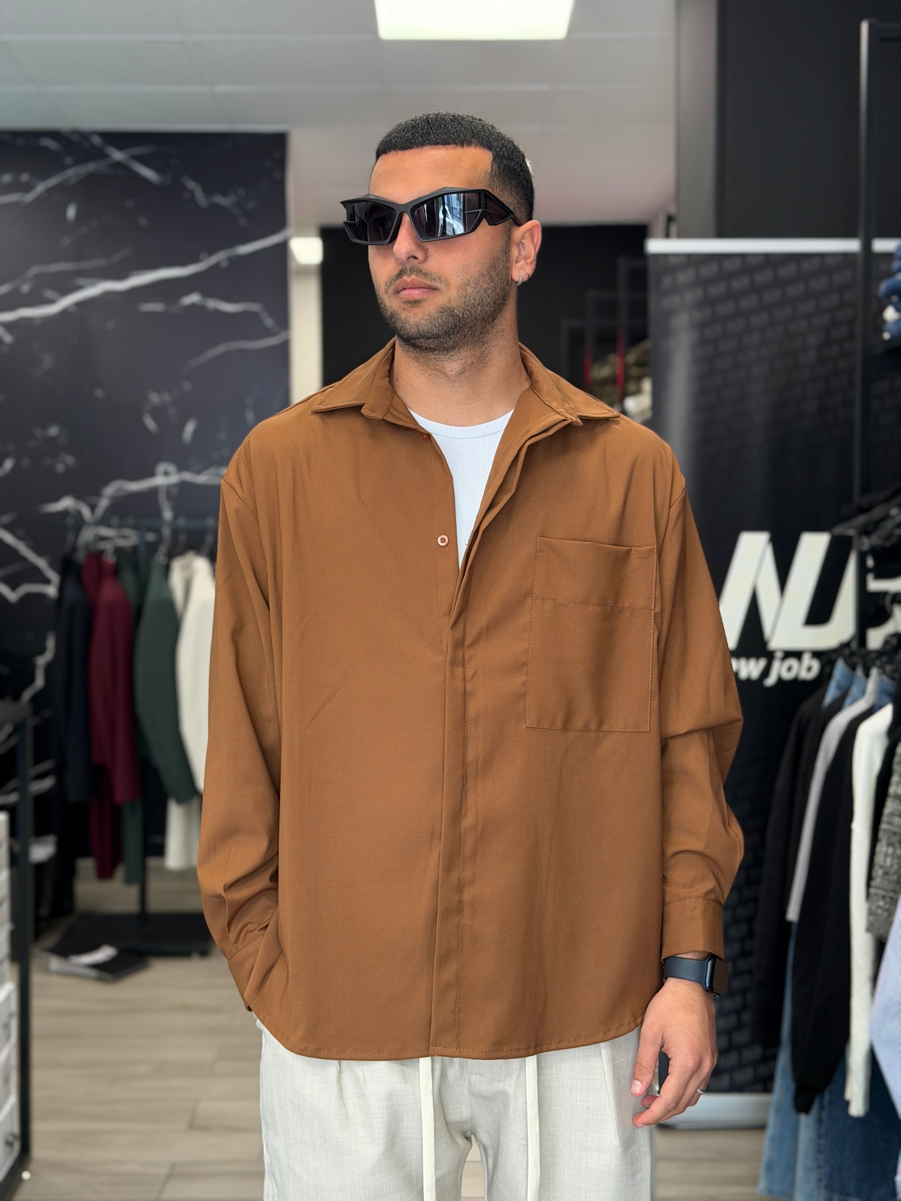 Camicia kris tinta uni NJB