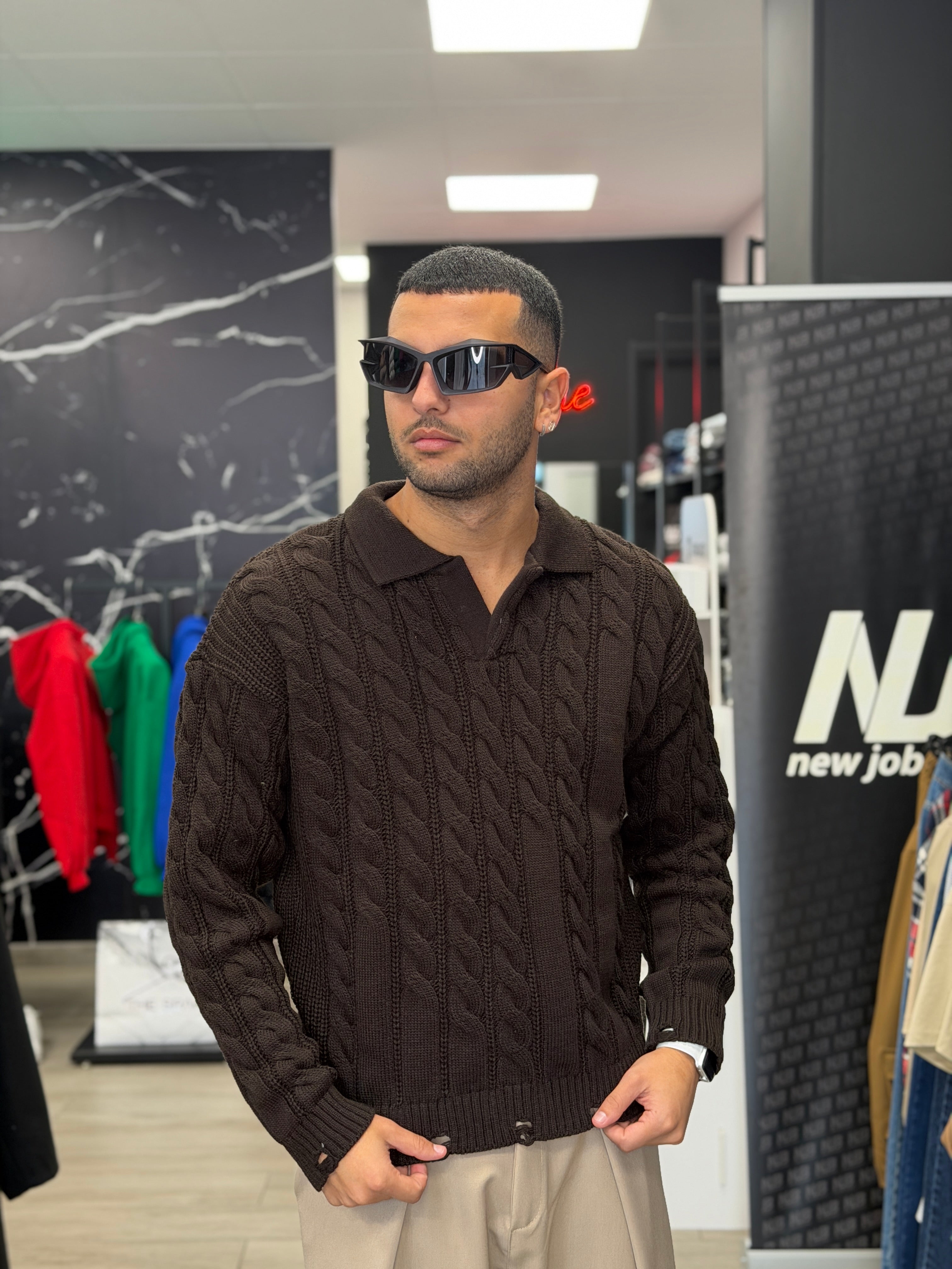 Polo a costa intrecciata