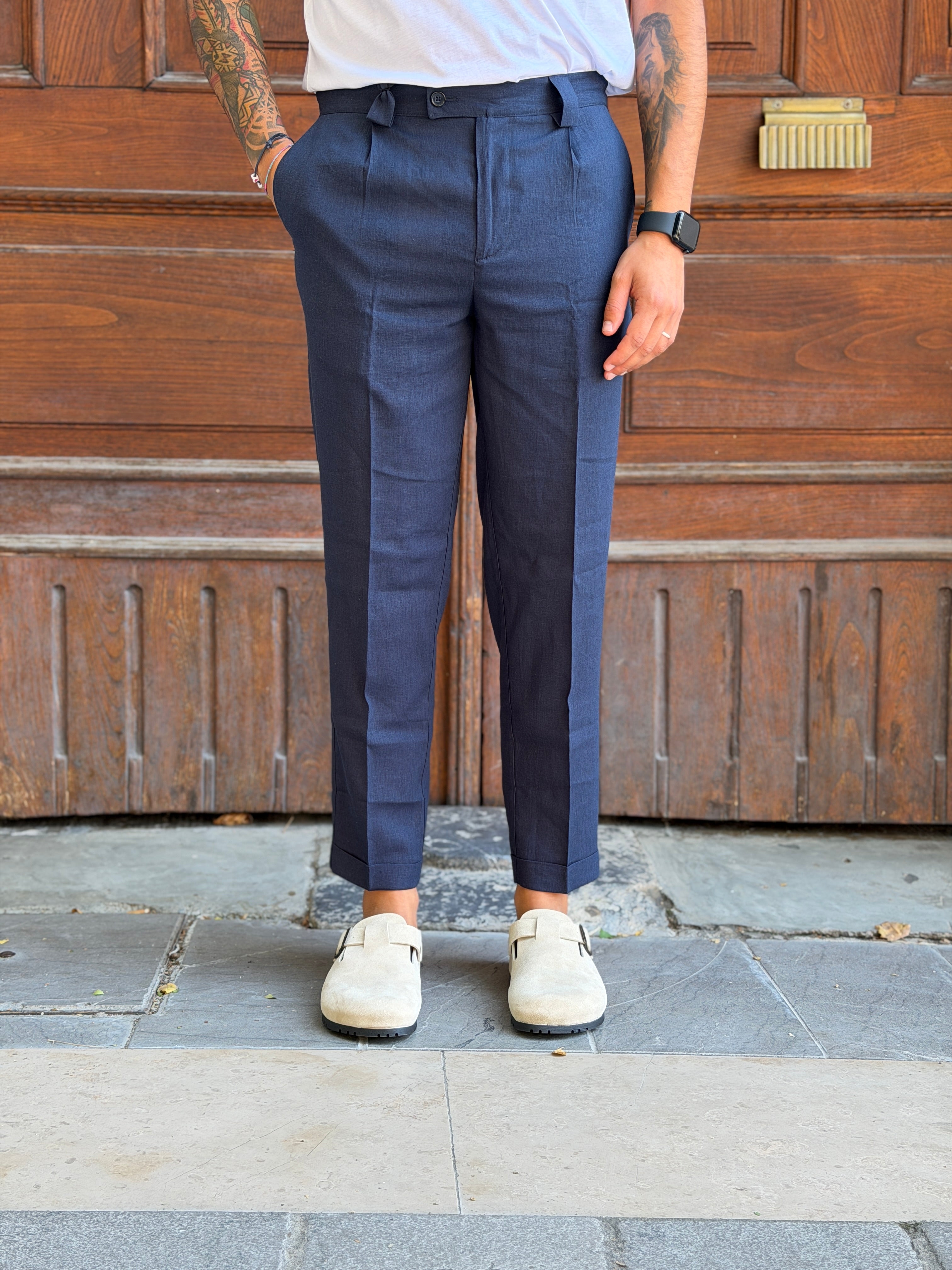 Panta Capri in lino