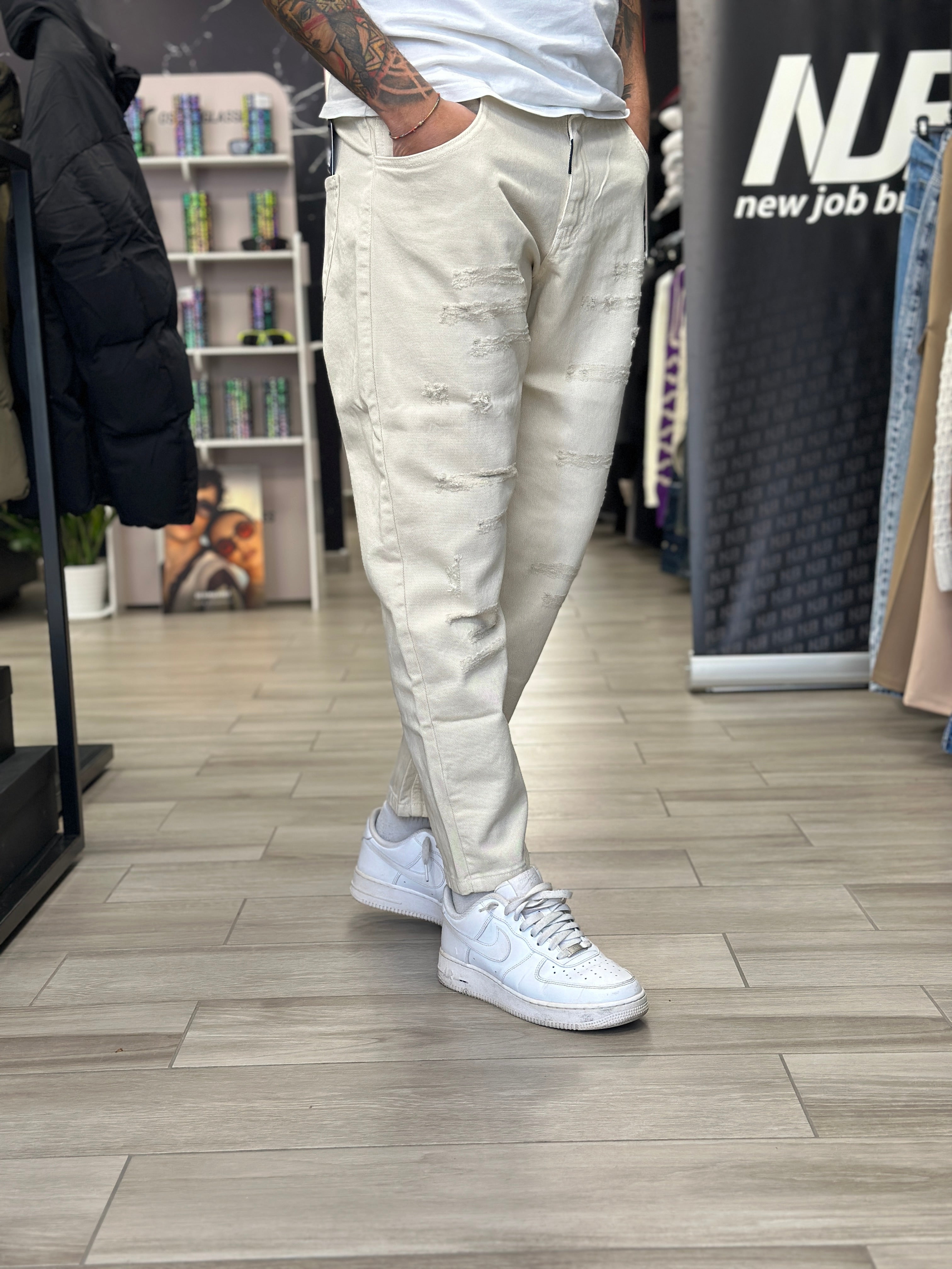 Jeans regular vaniglia NJB