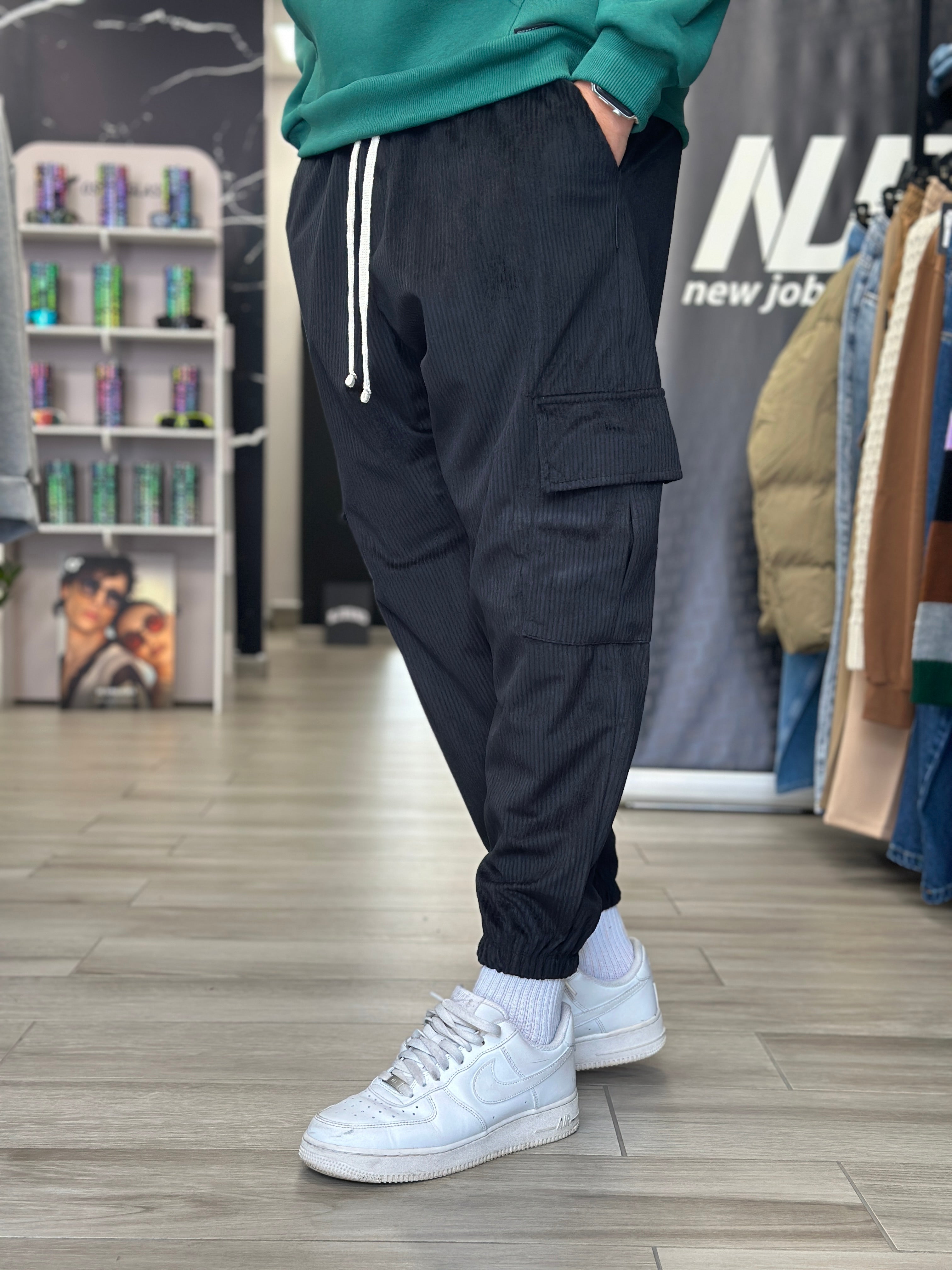 Panta cargo in velluto NJB