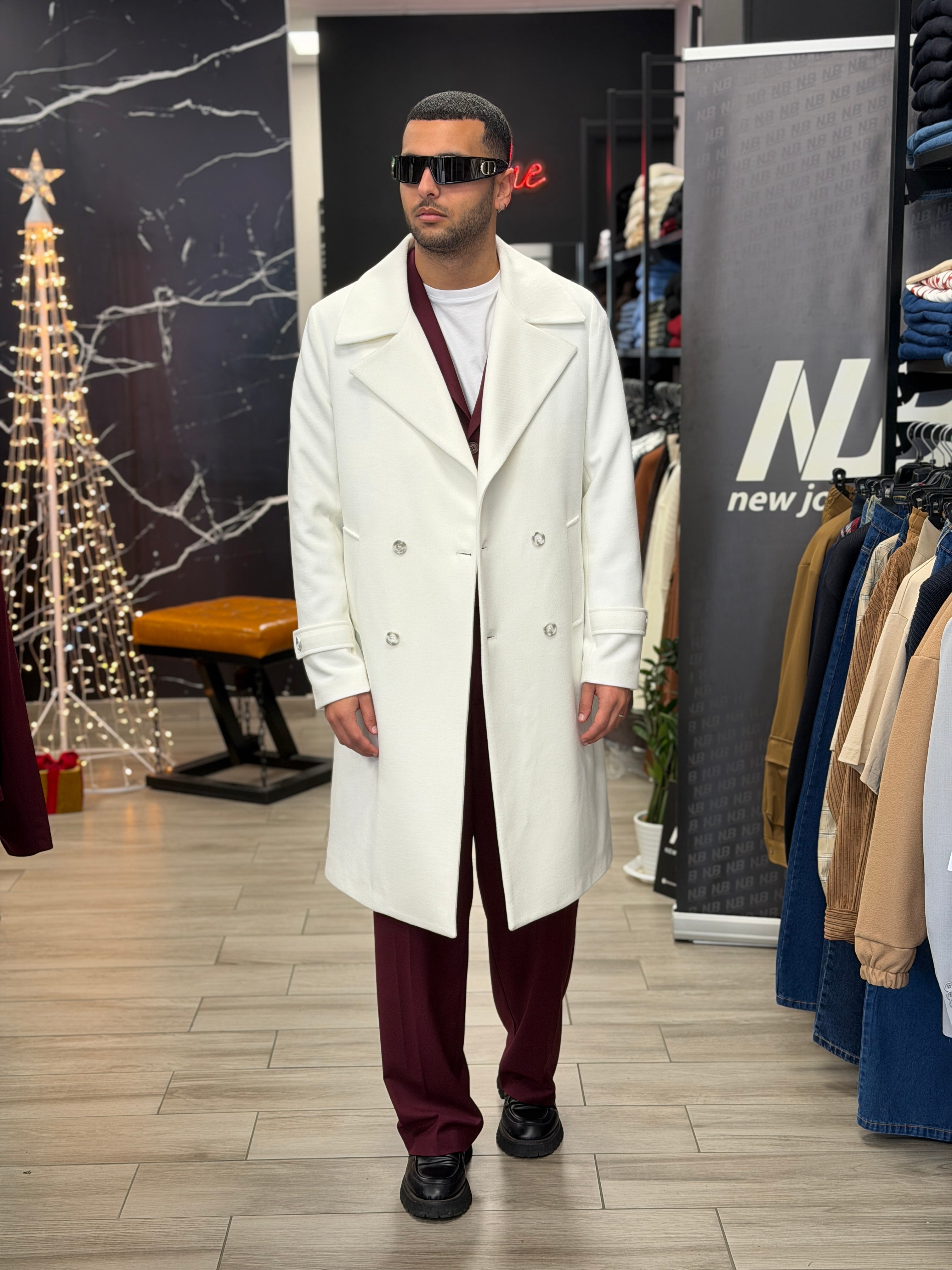 Cappotto doppiopetto White