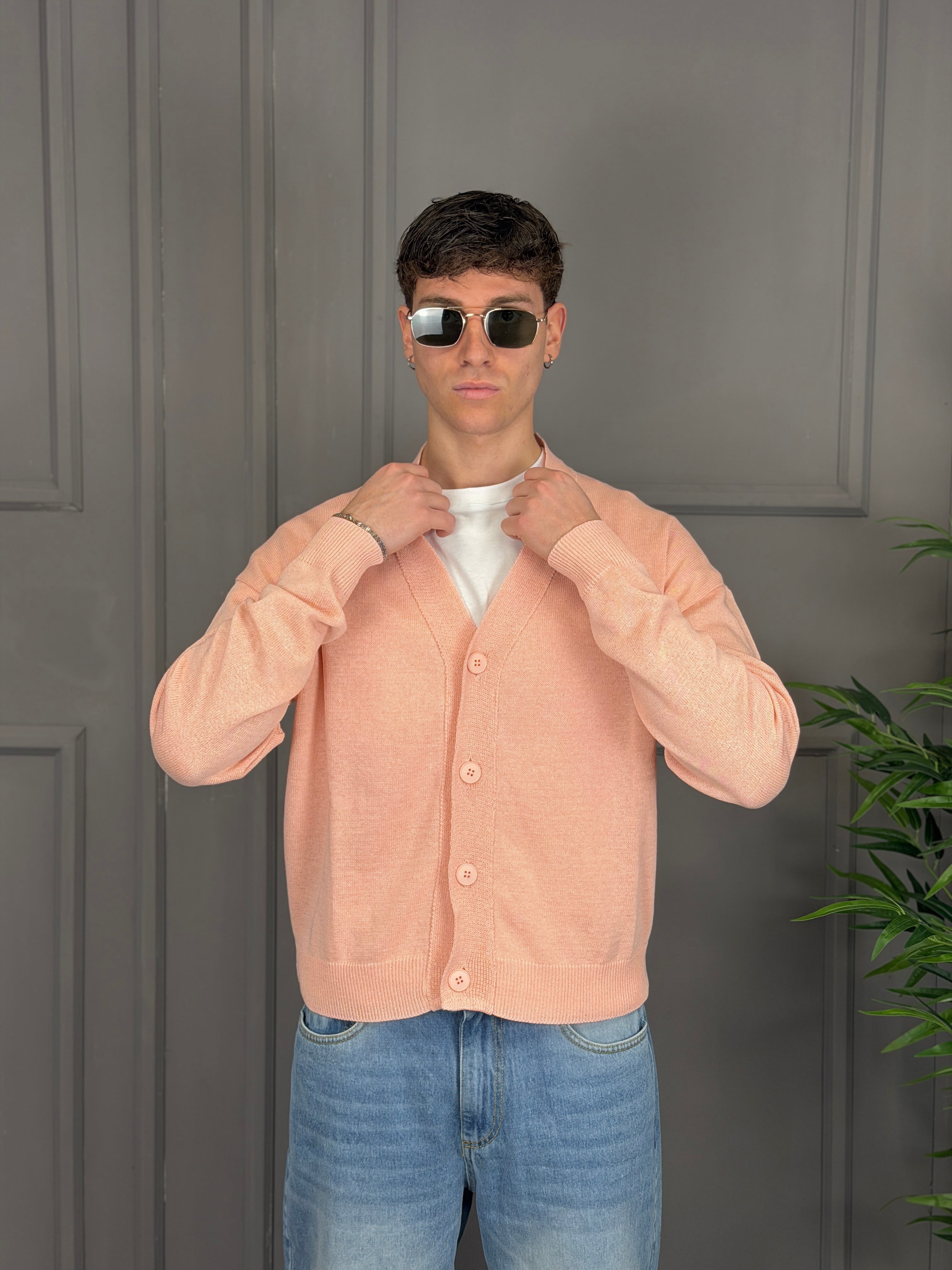 Cardigan crop rasato NJB