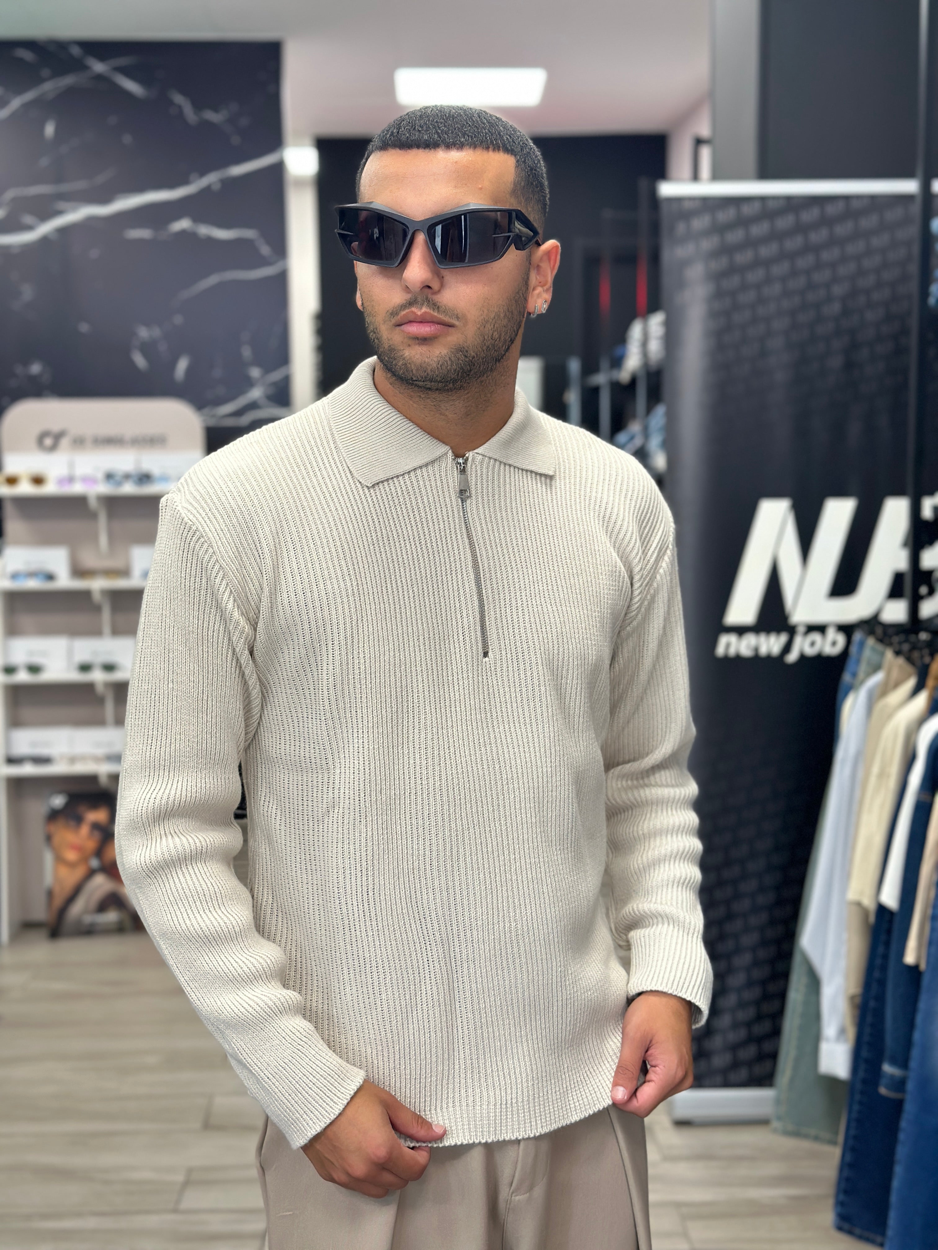 Polo zip costa inglese NJB