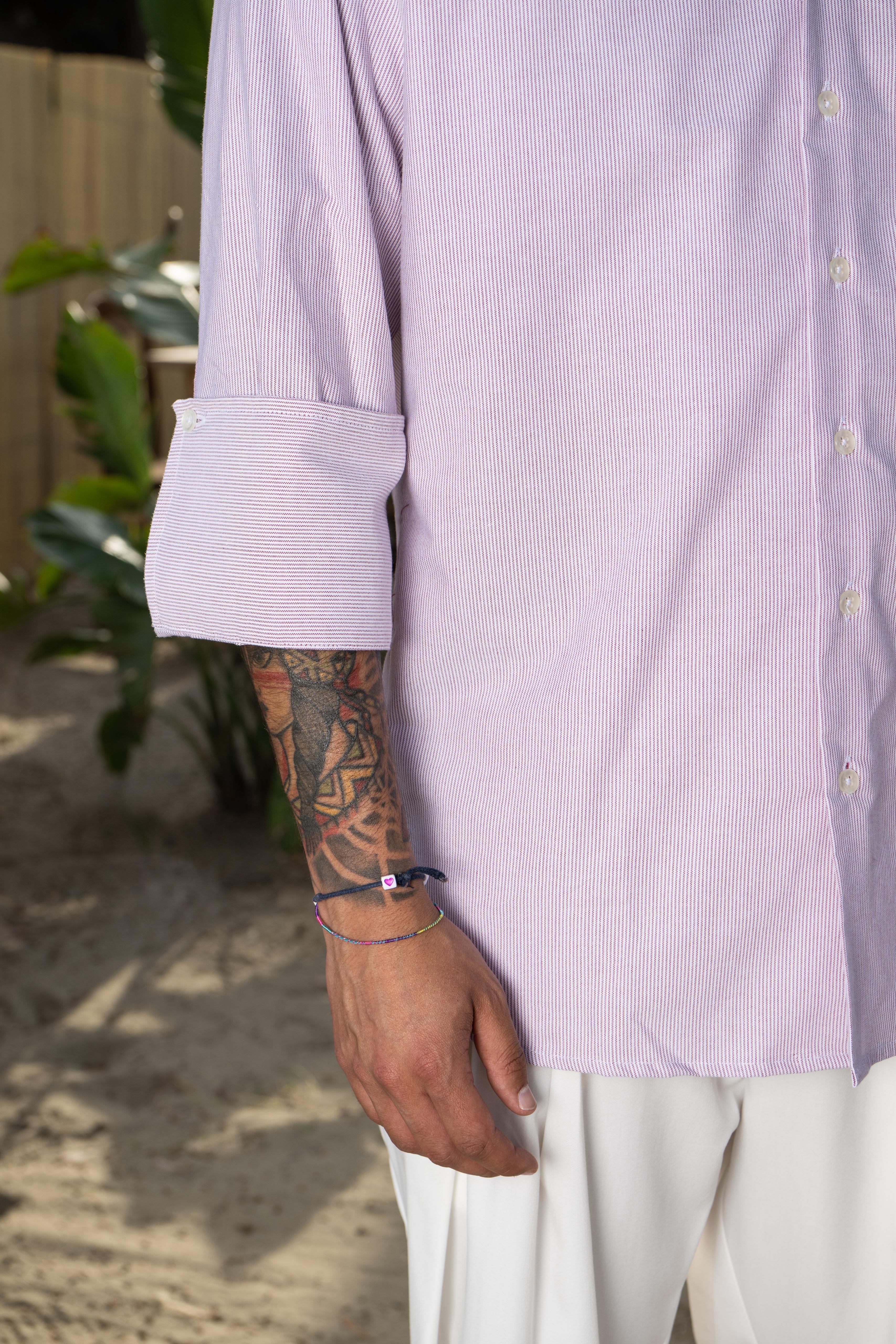 Camicia puro lino manica 3/4