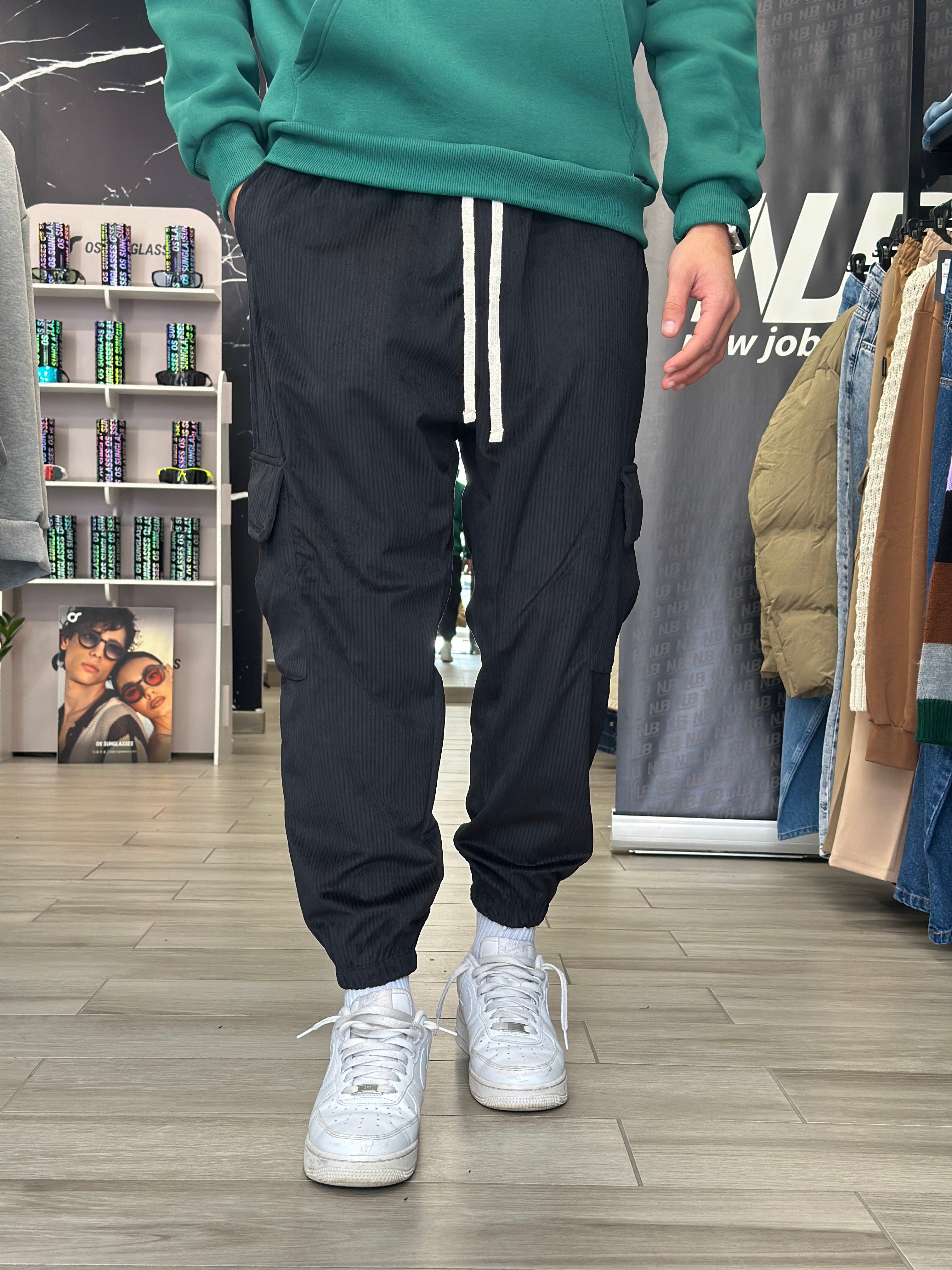 Panta cargo in velluto NJB