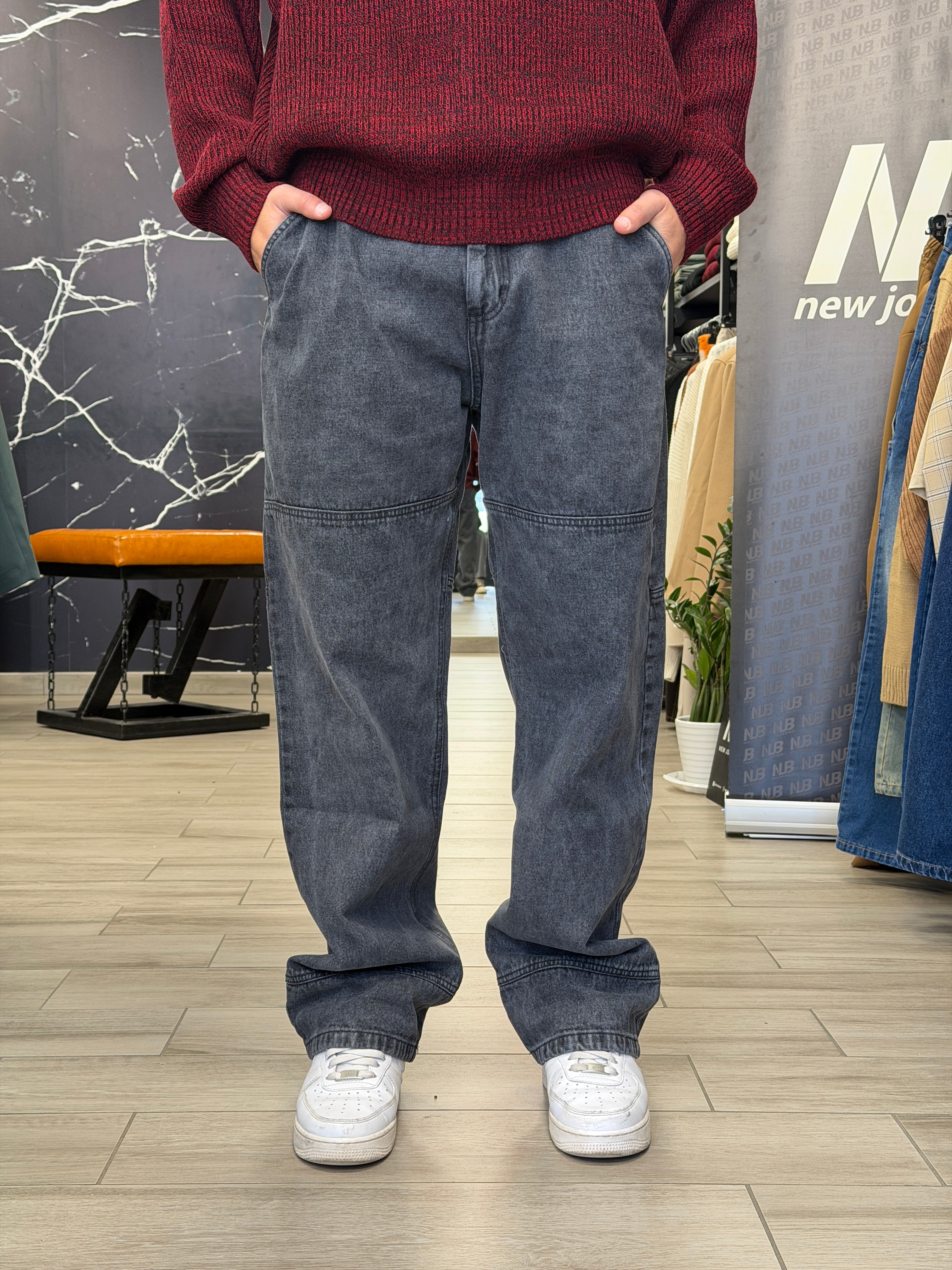 Jeans relaxed grigio NJB