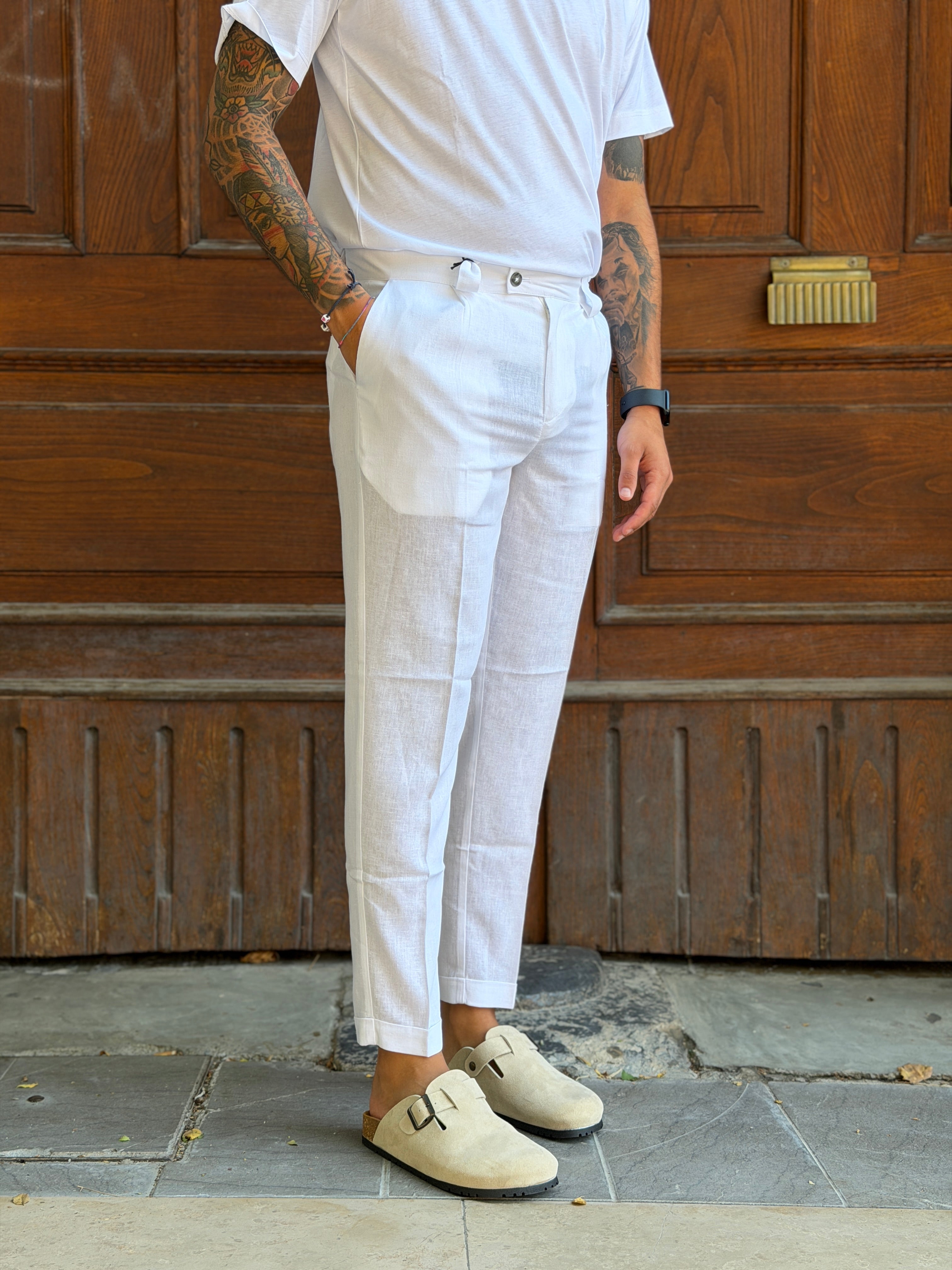 Panta Capri in lino
