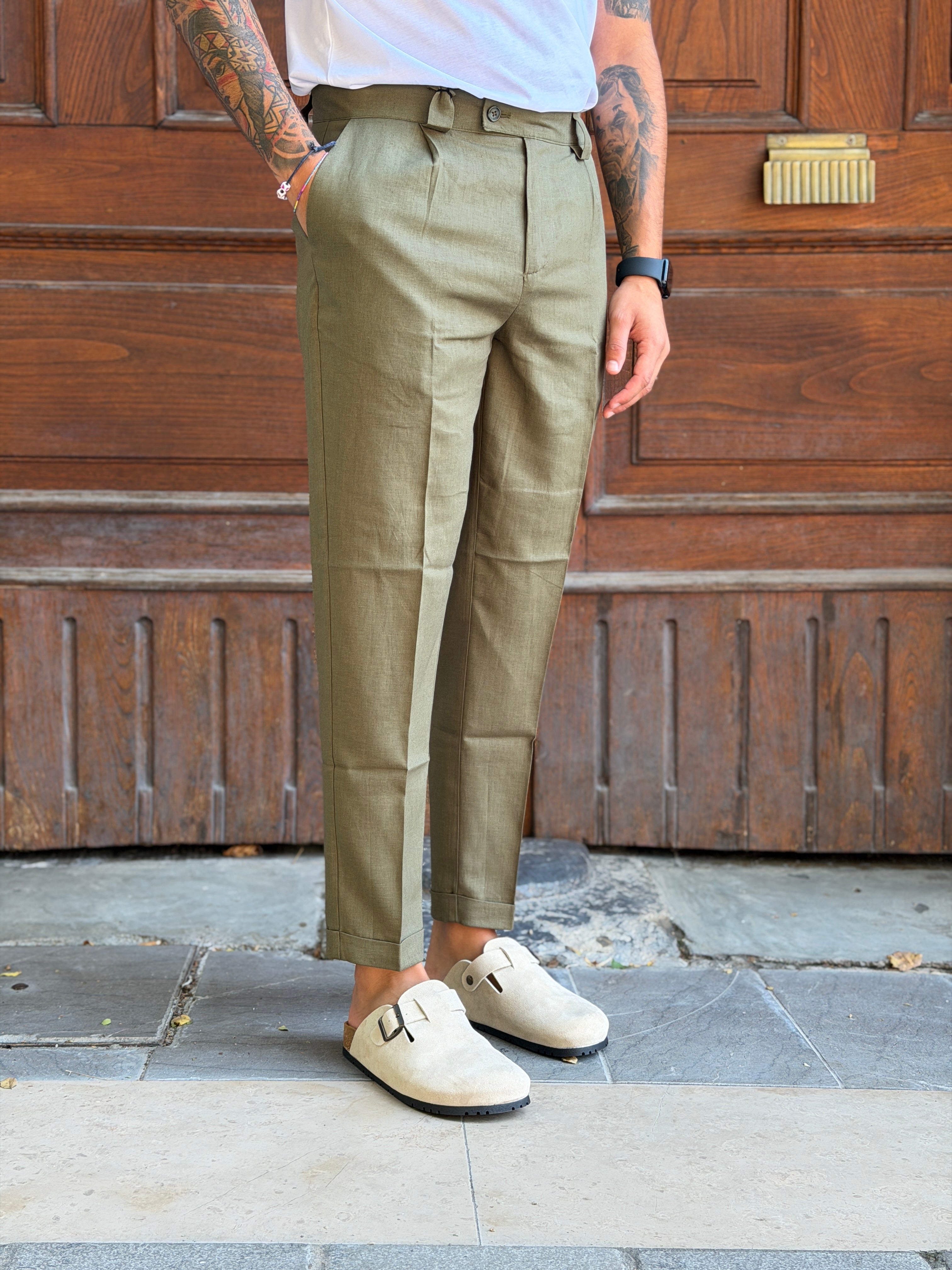 Panta Capri in lino