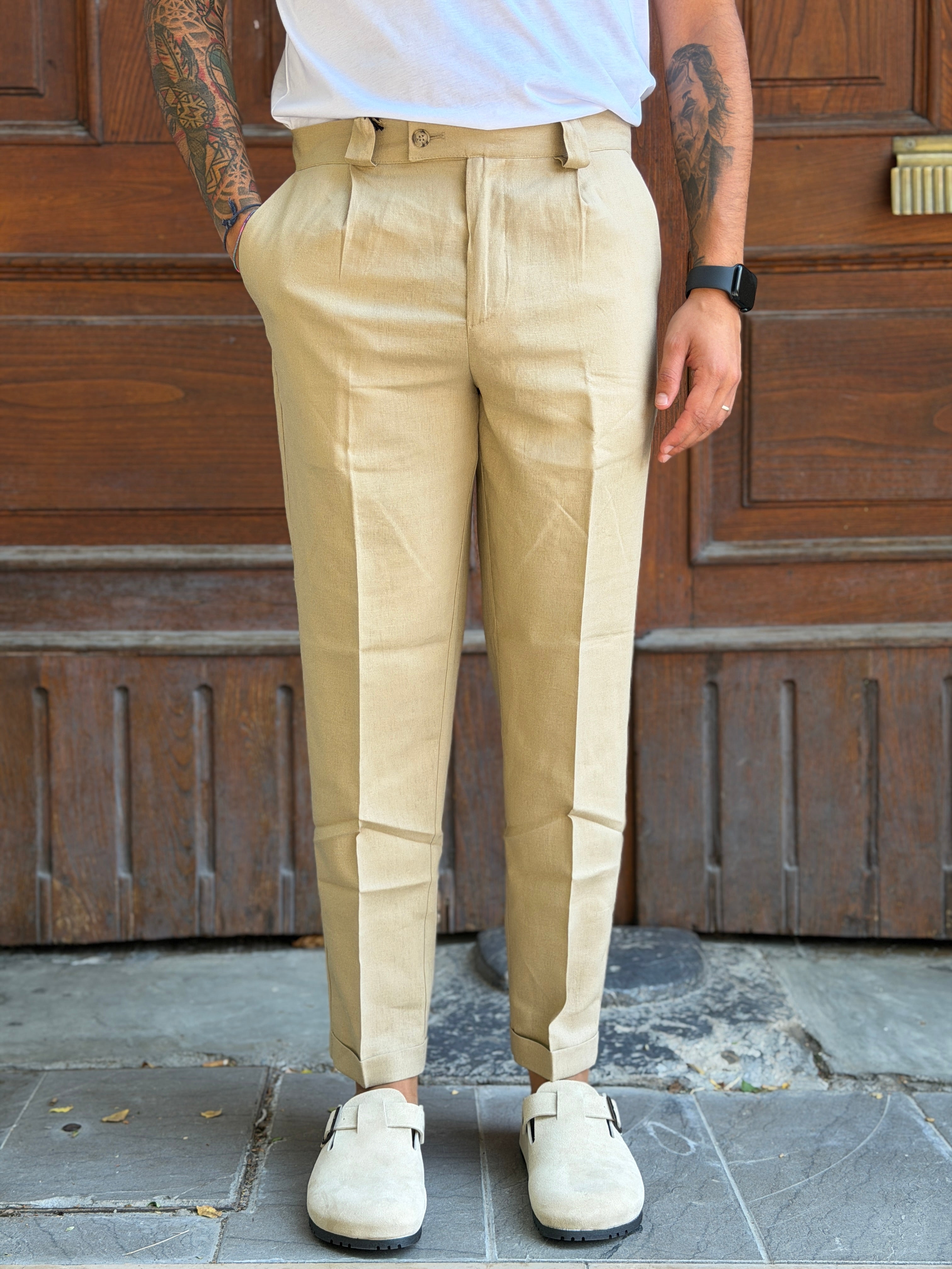 Panta Capri in lino