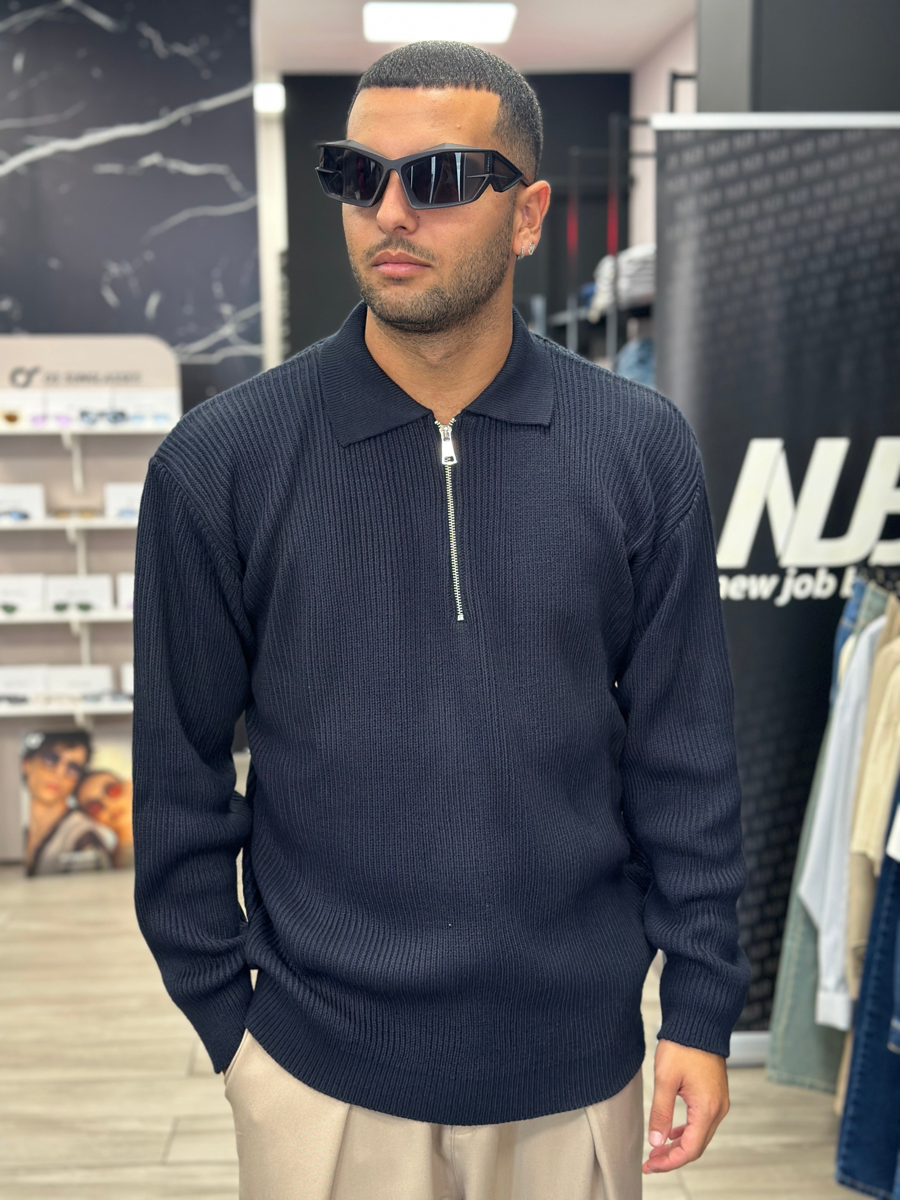 Polo zip costa inglese NJB