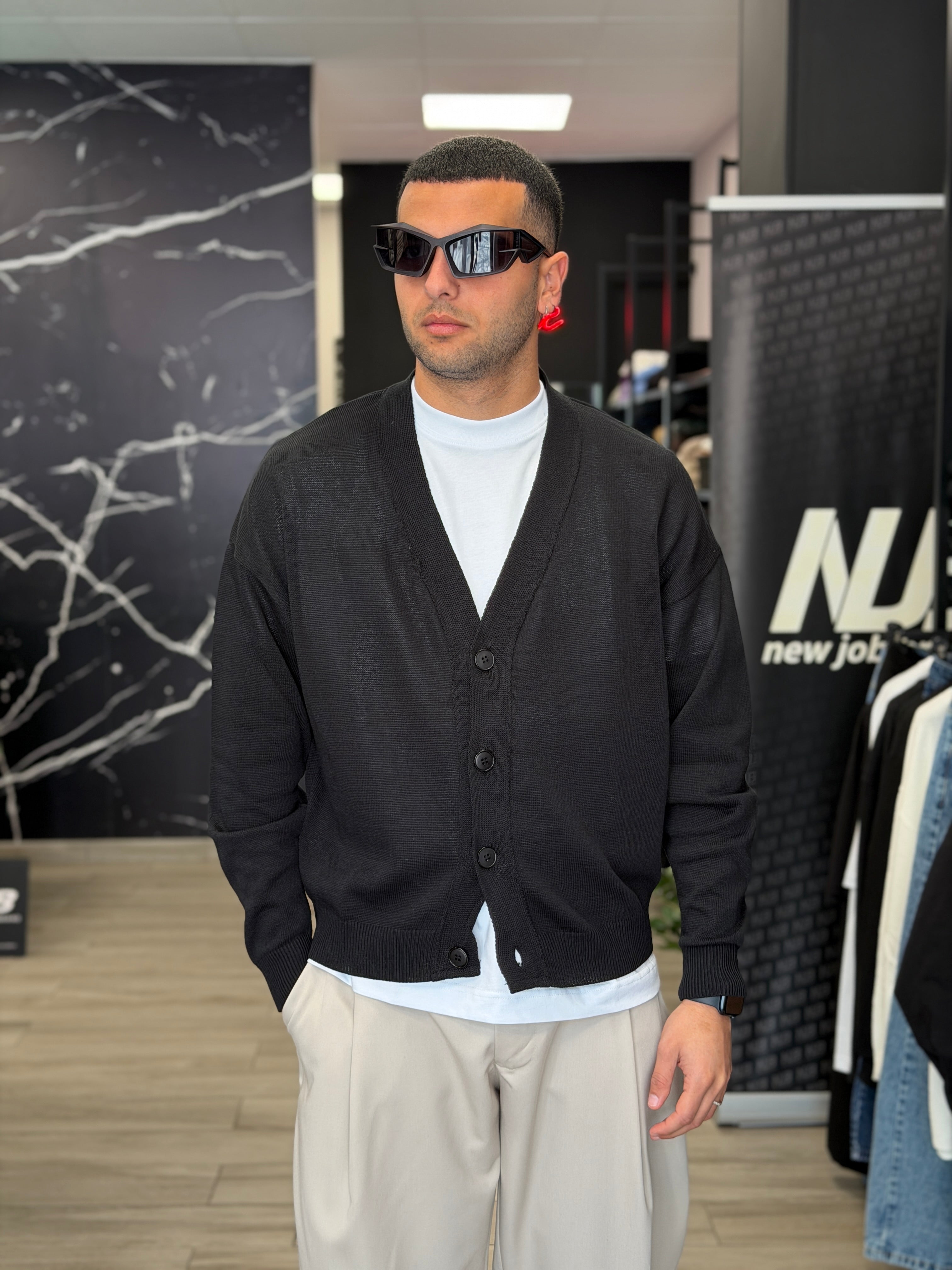 Cardigan crop rasato NJB