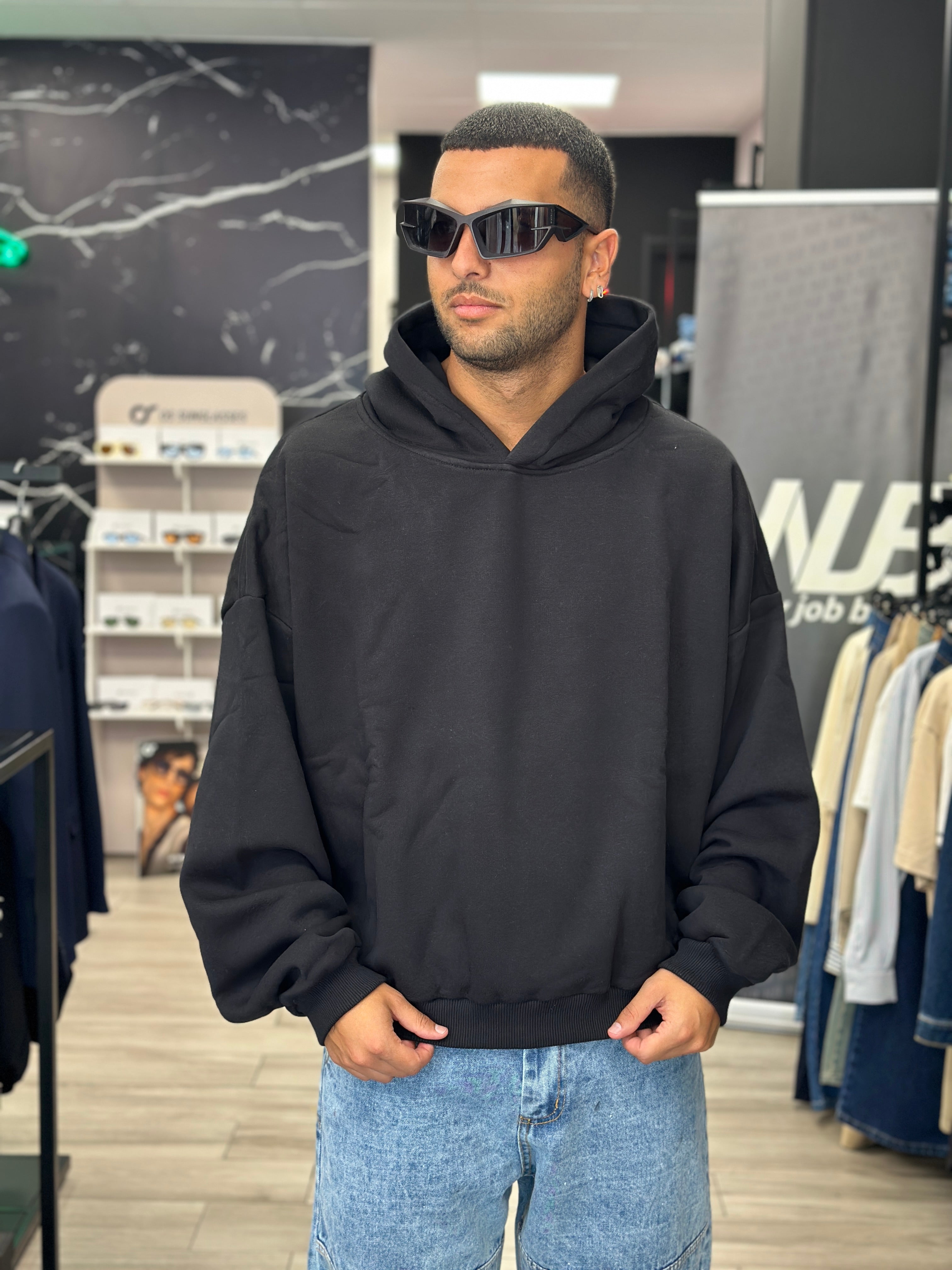 Felpa crop con cappuccio NJB