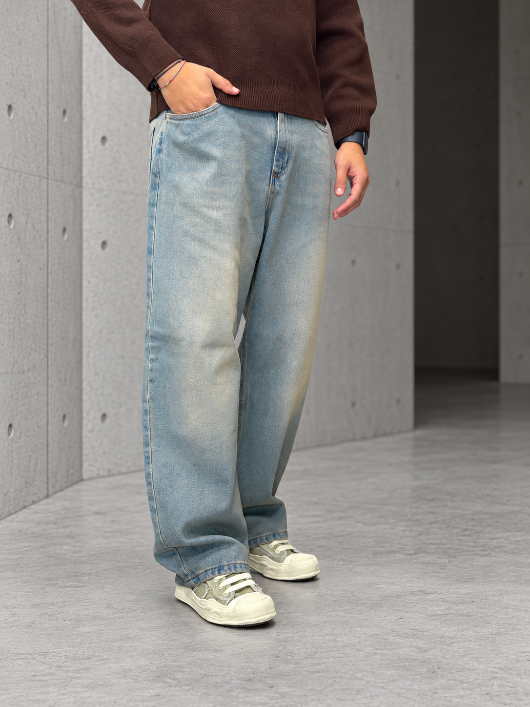Jeans WIDE sabbiato NJB