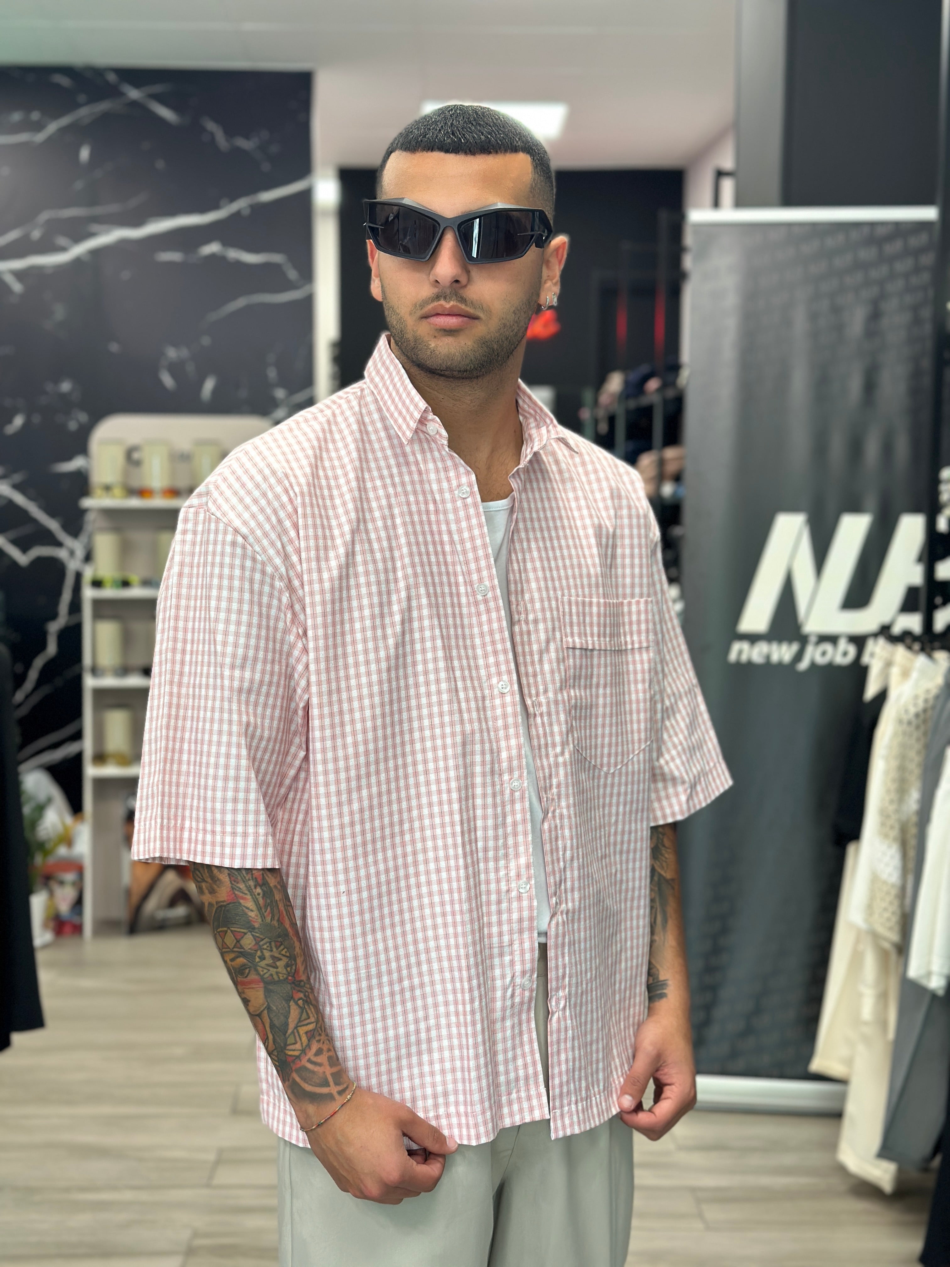 Camicia fantasia quadri NJB