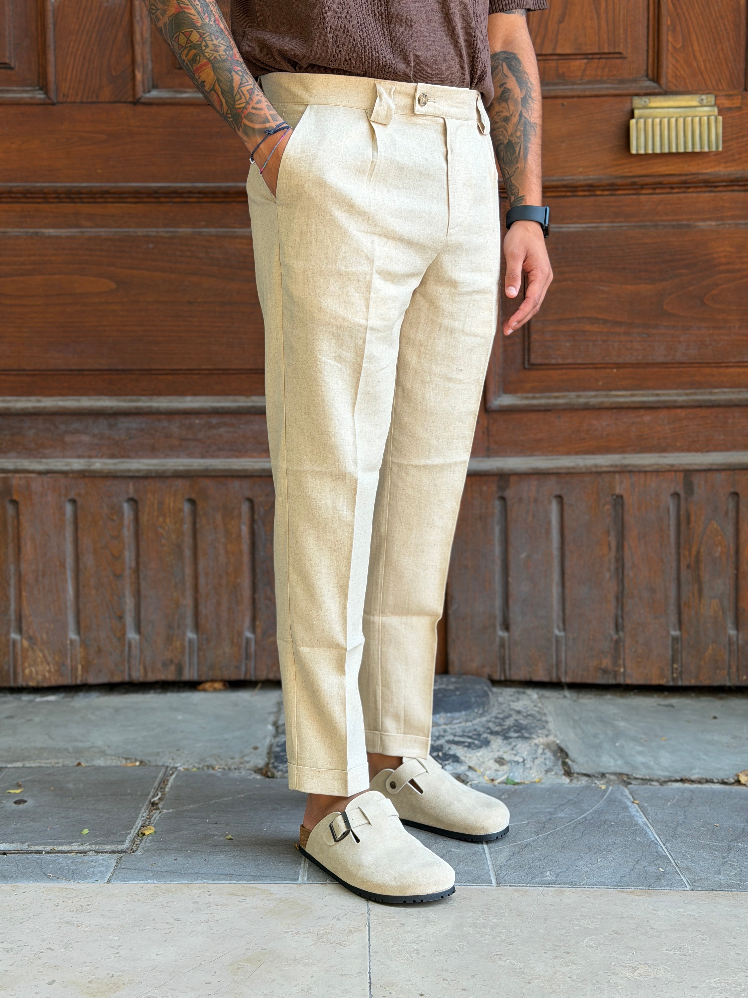 Panta Capri in lino