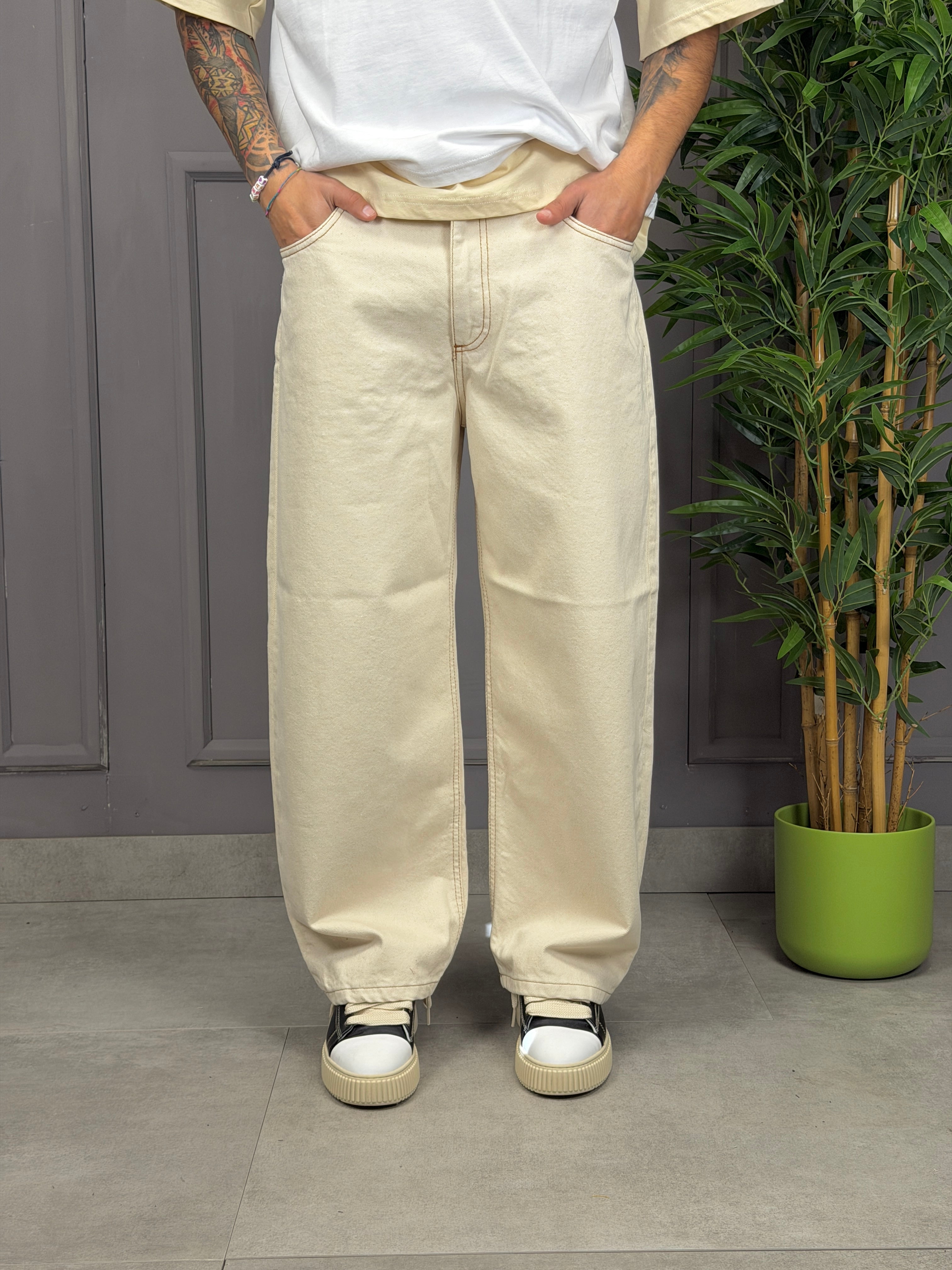 Jeans Balen ecrù NJB