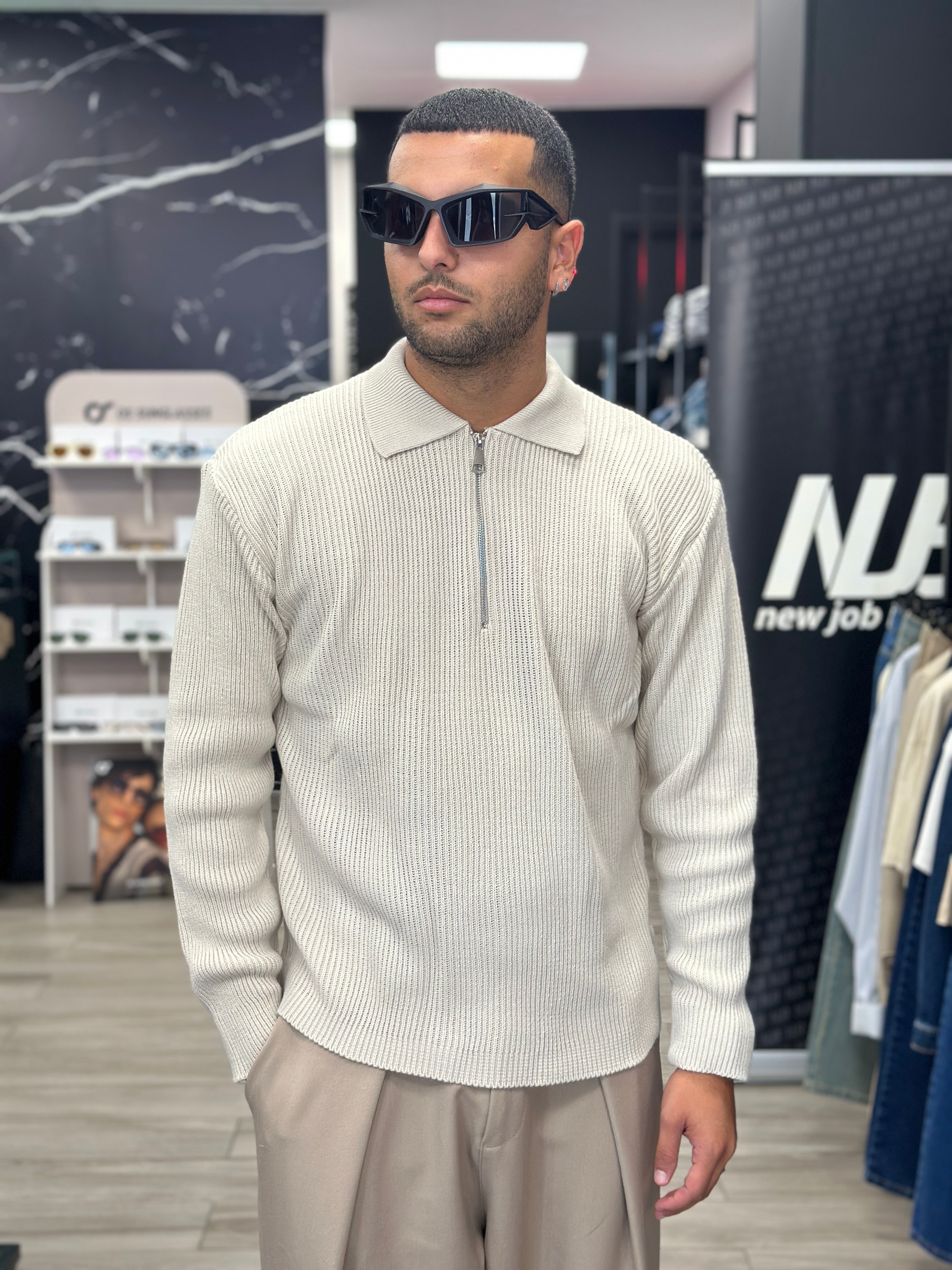 Polo zip costa inglese NJB