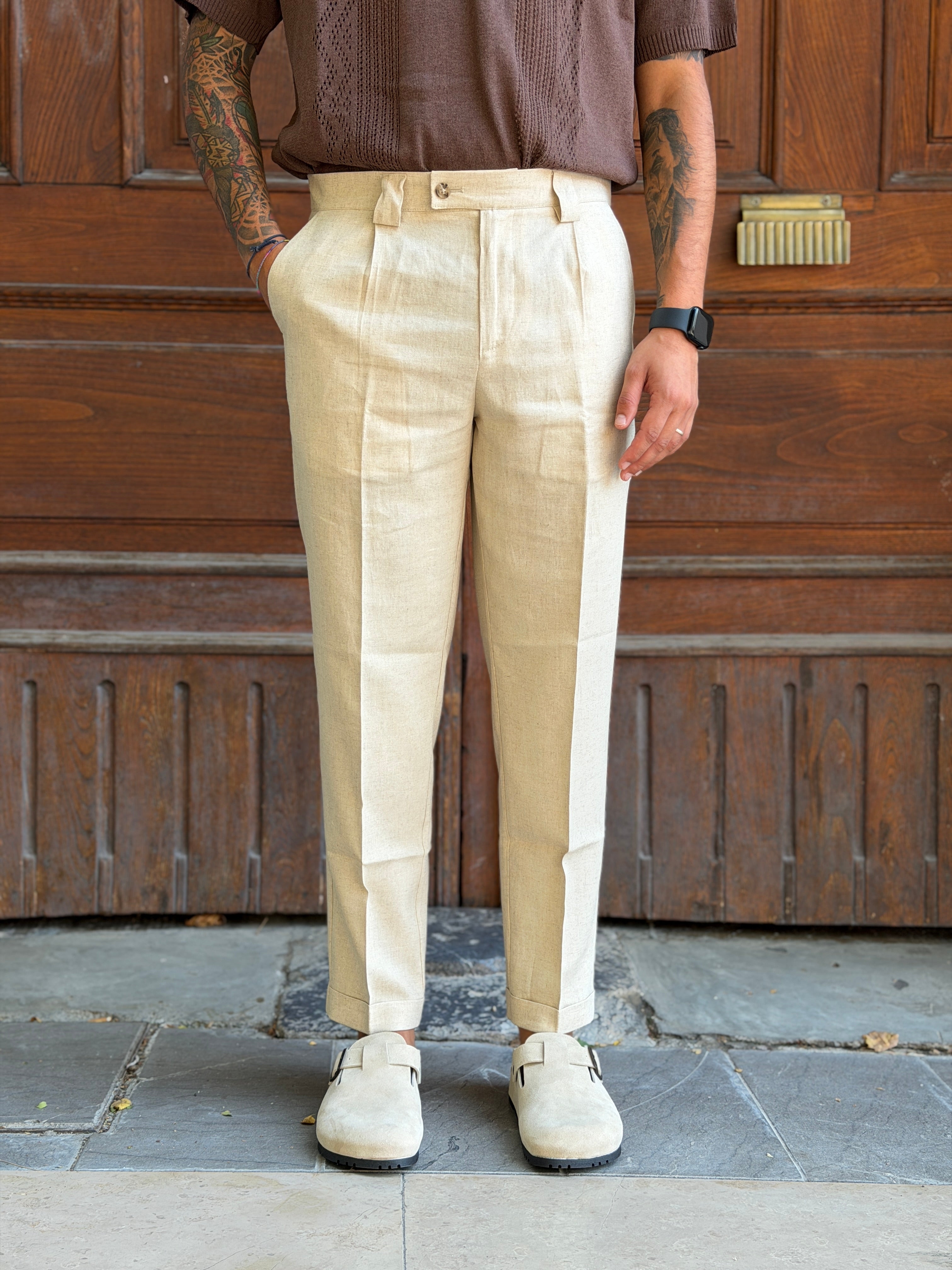Panta Capri in lino