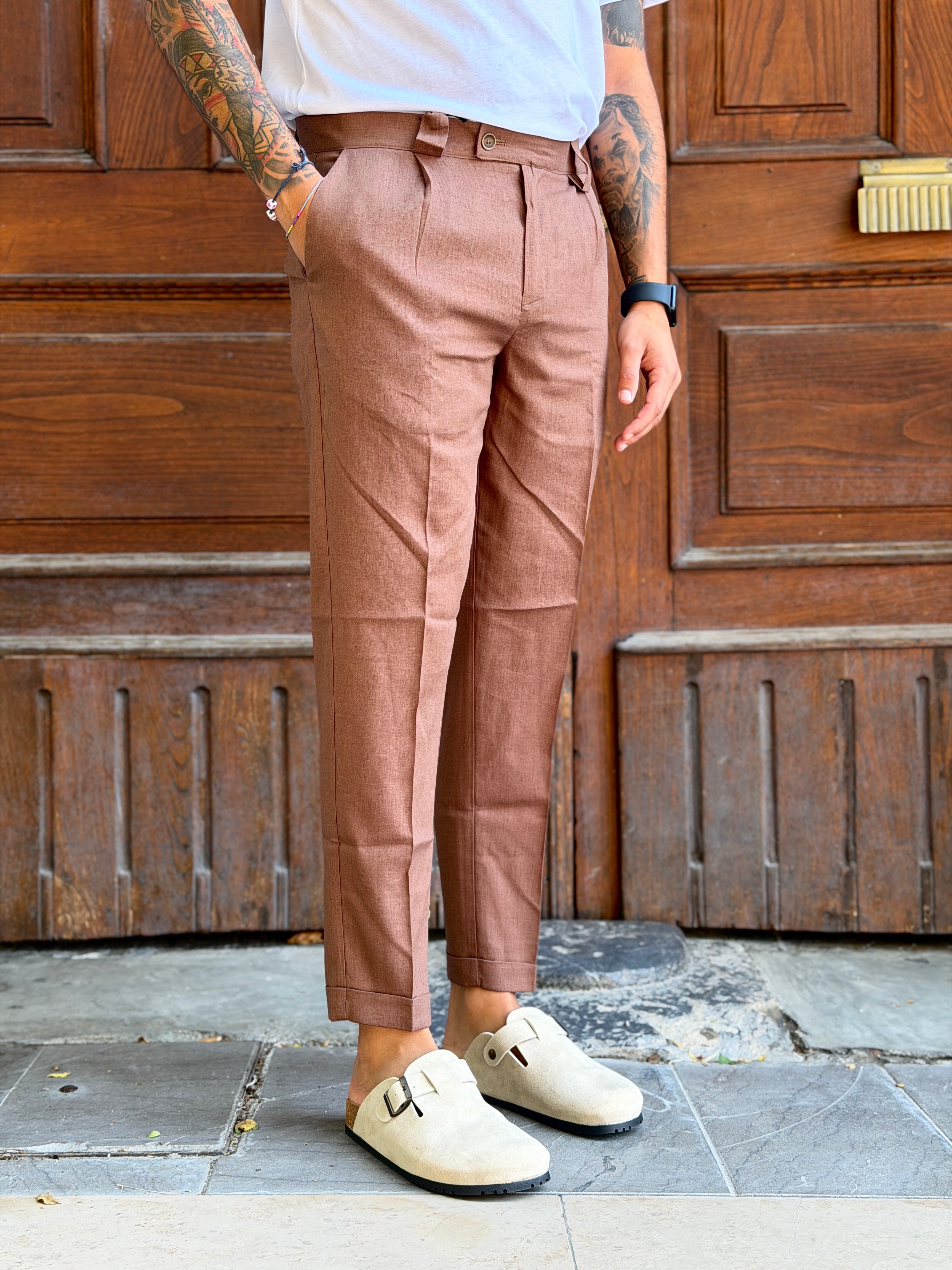 Panta Capri in lino