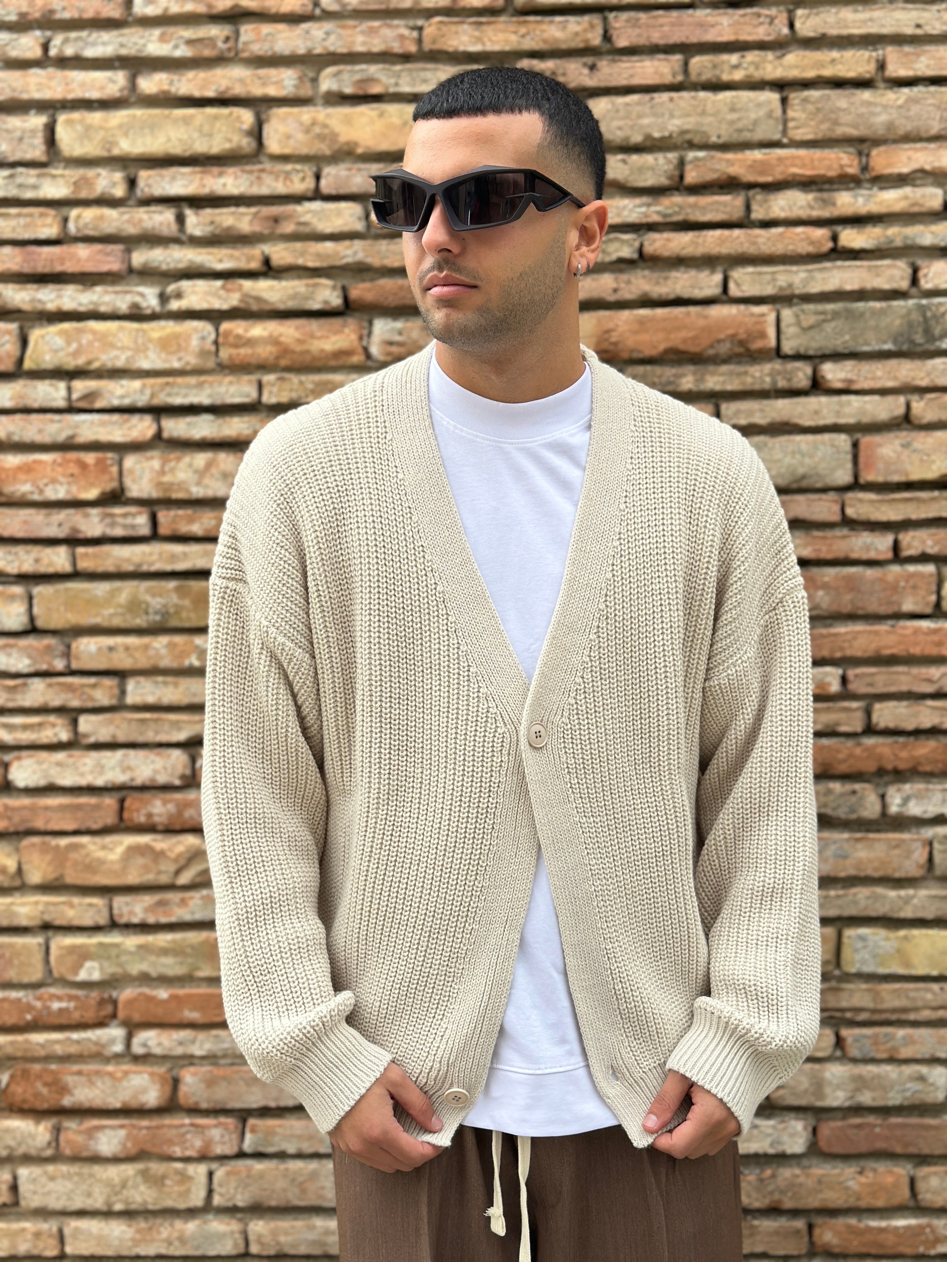 Cardigan due bottoni NJB