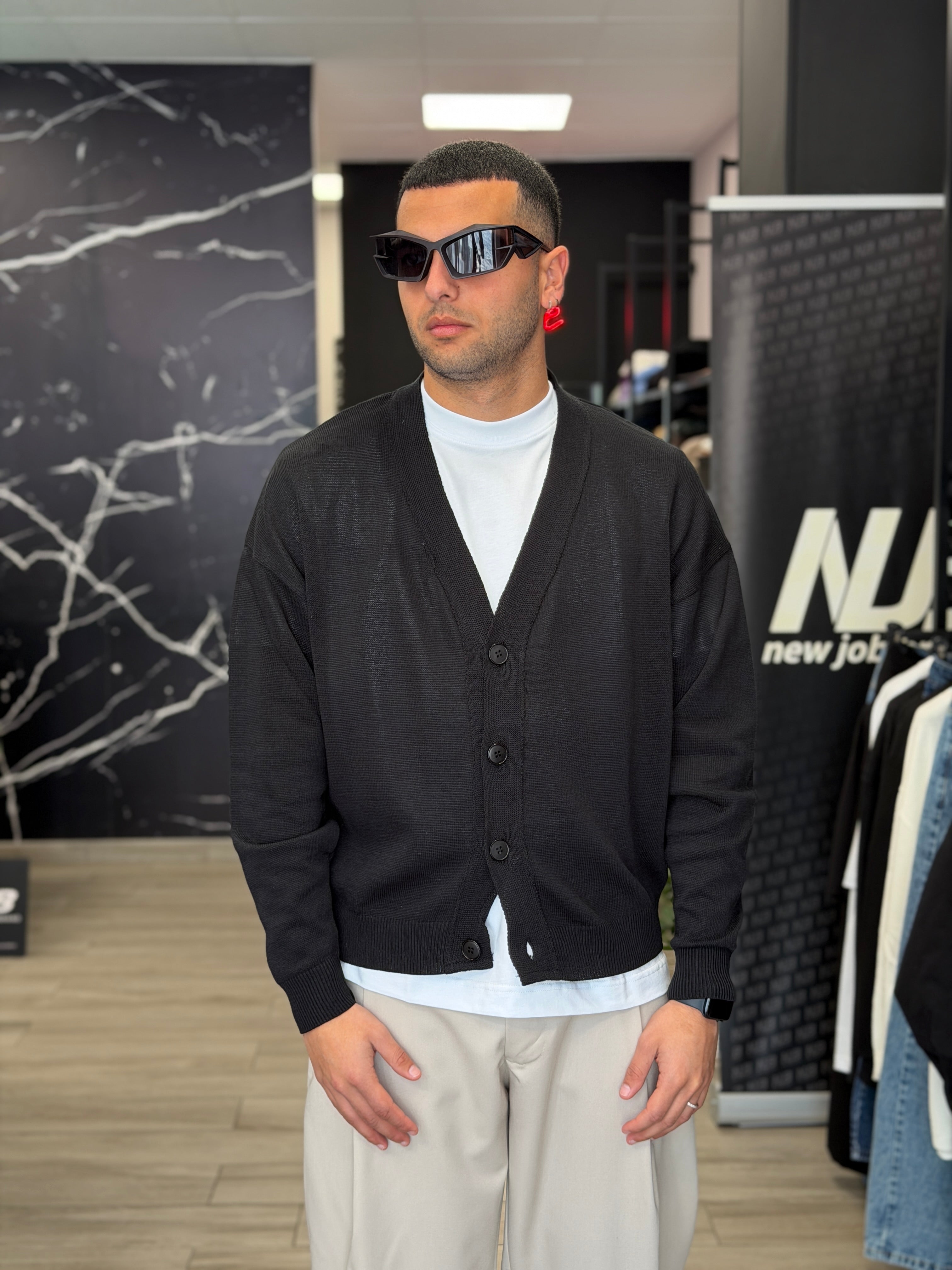 Cardigan crop rasato NJB