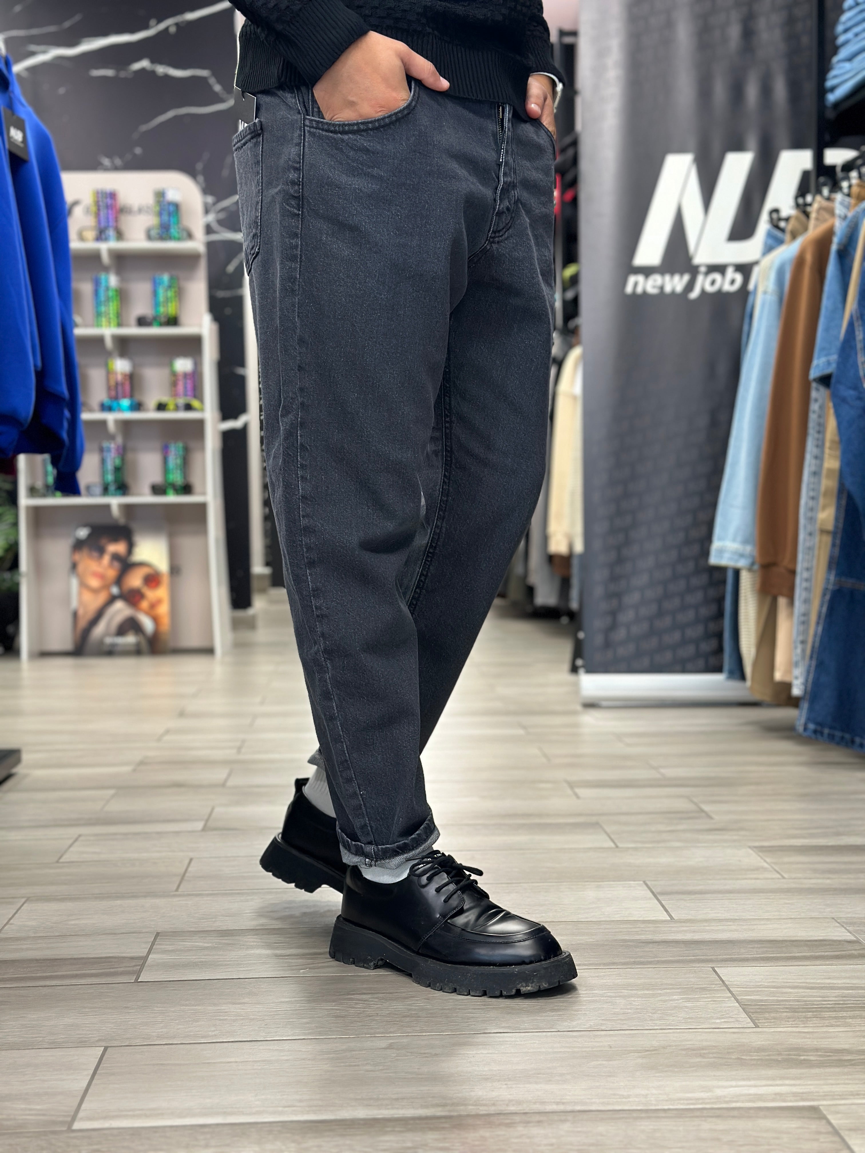 Jeans regular black NJB