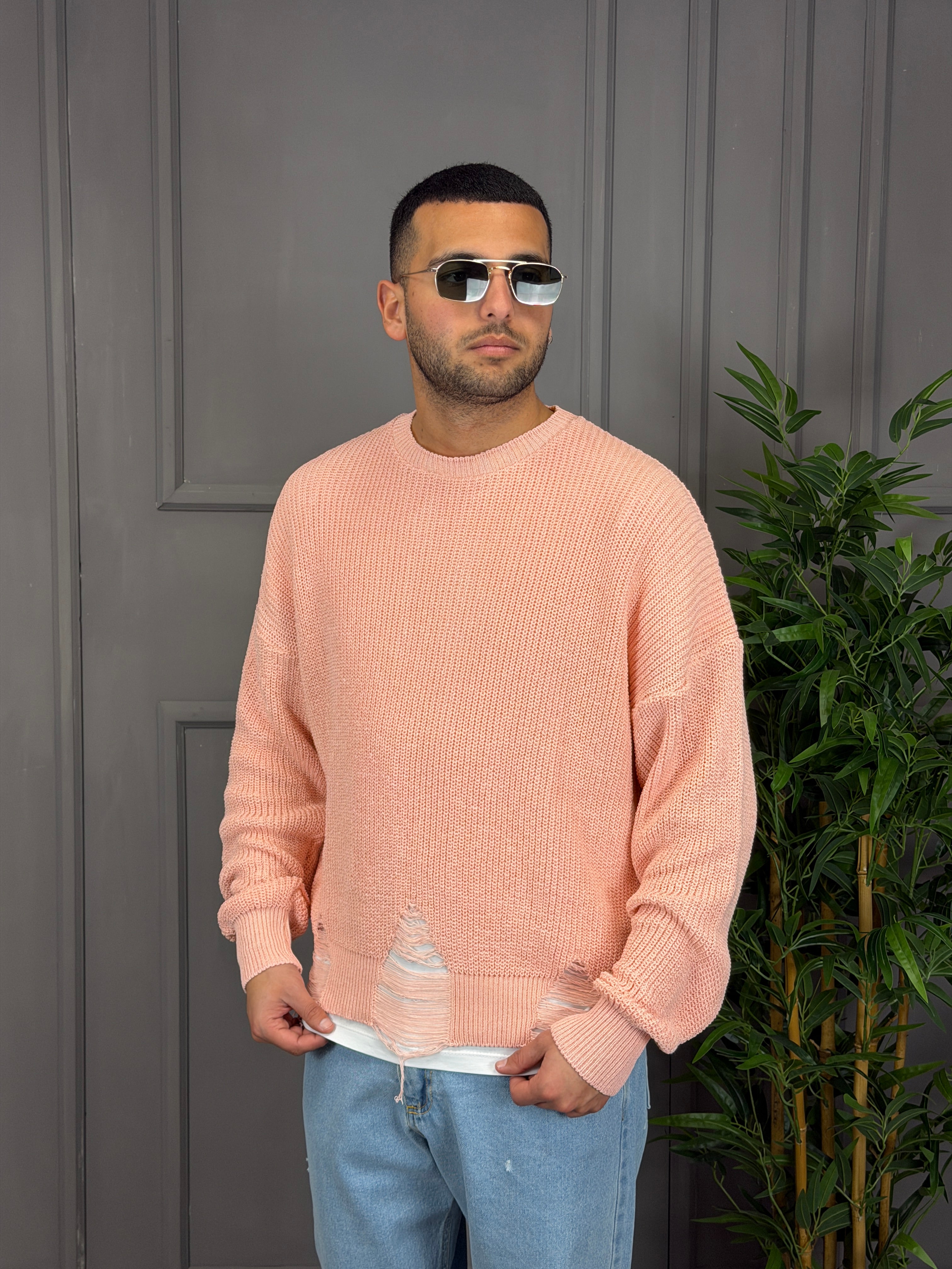 Maglia crop sfrangiata NJB