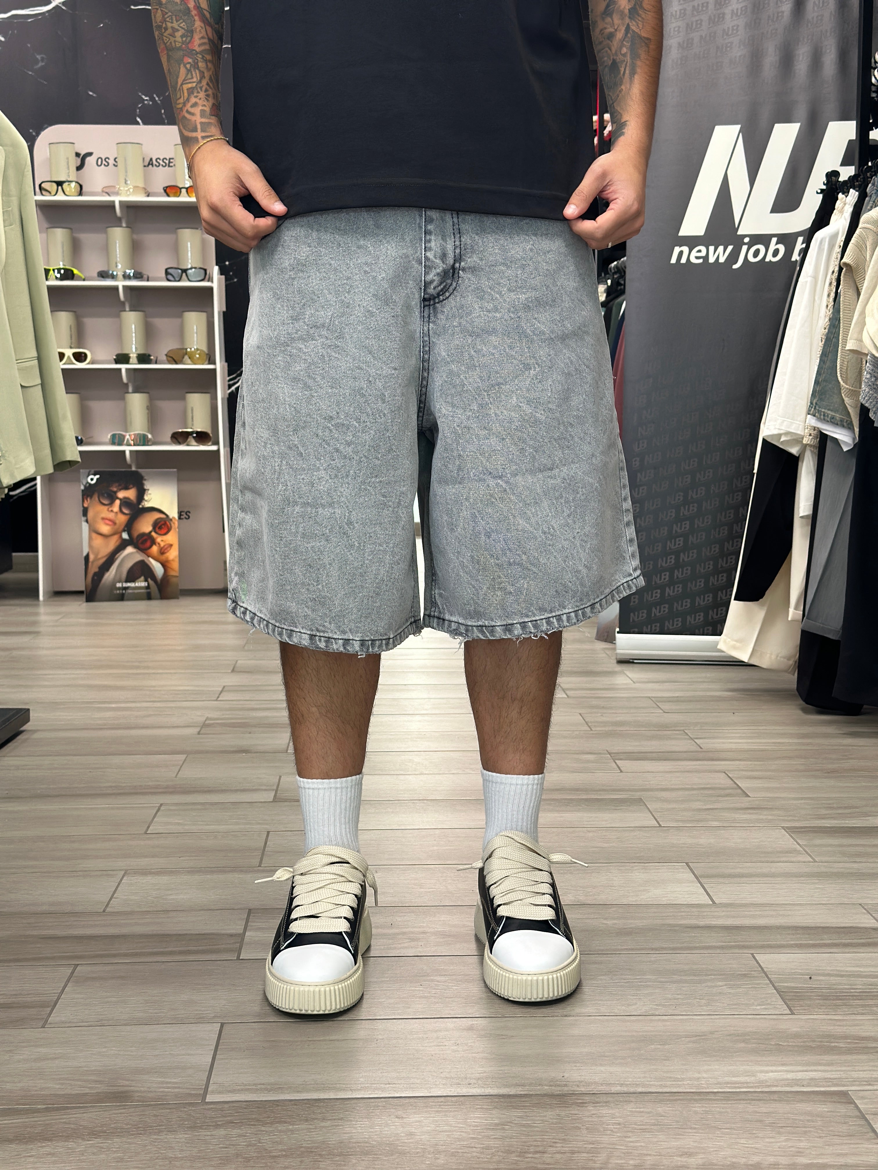 Bermuda denim marmorizzato NJB