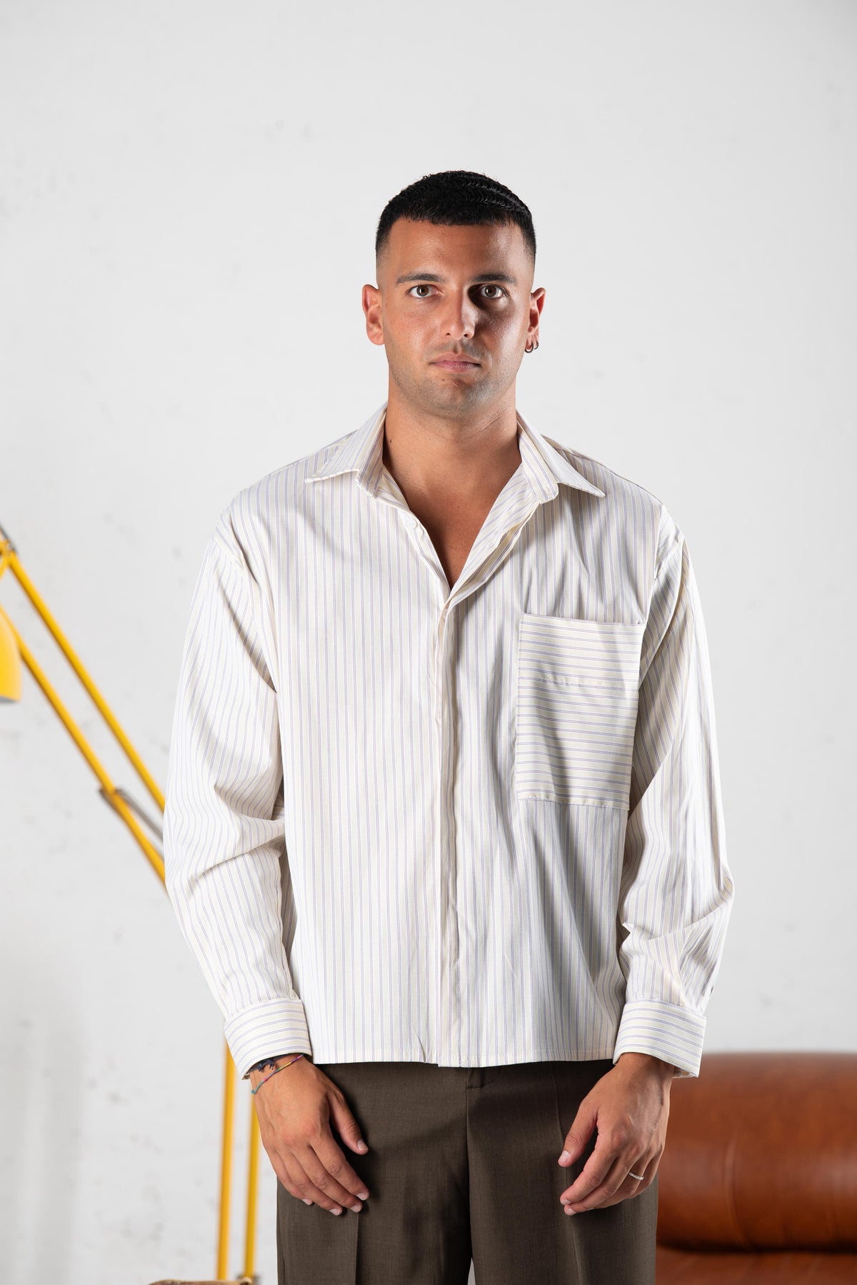 Camicia crop rigata NJB