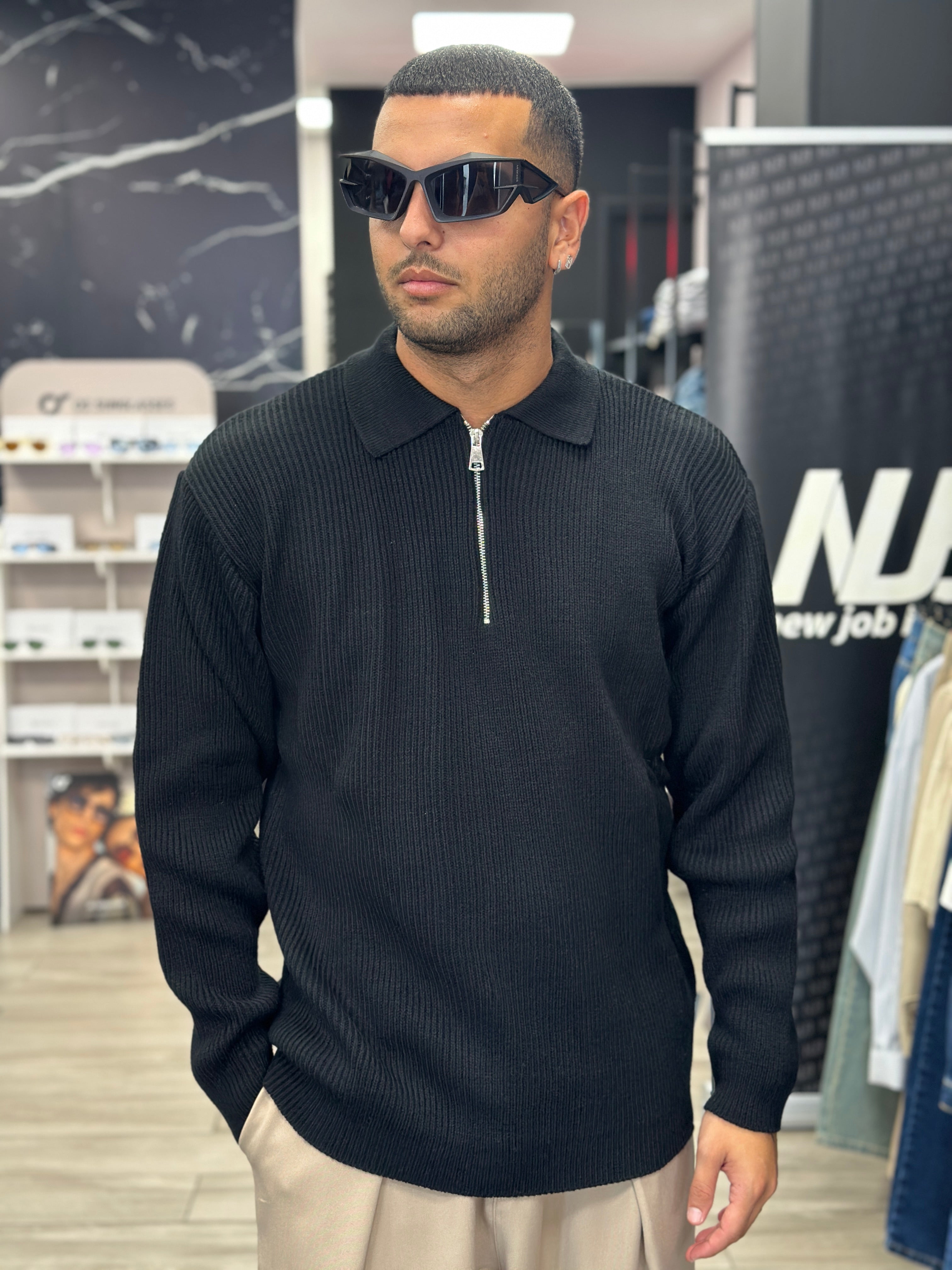 Polo zip costa inglese NJB