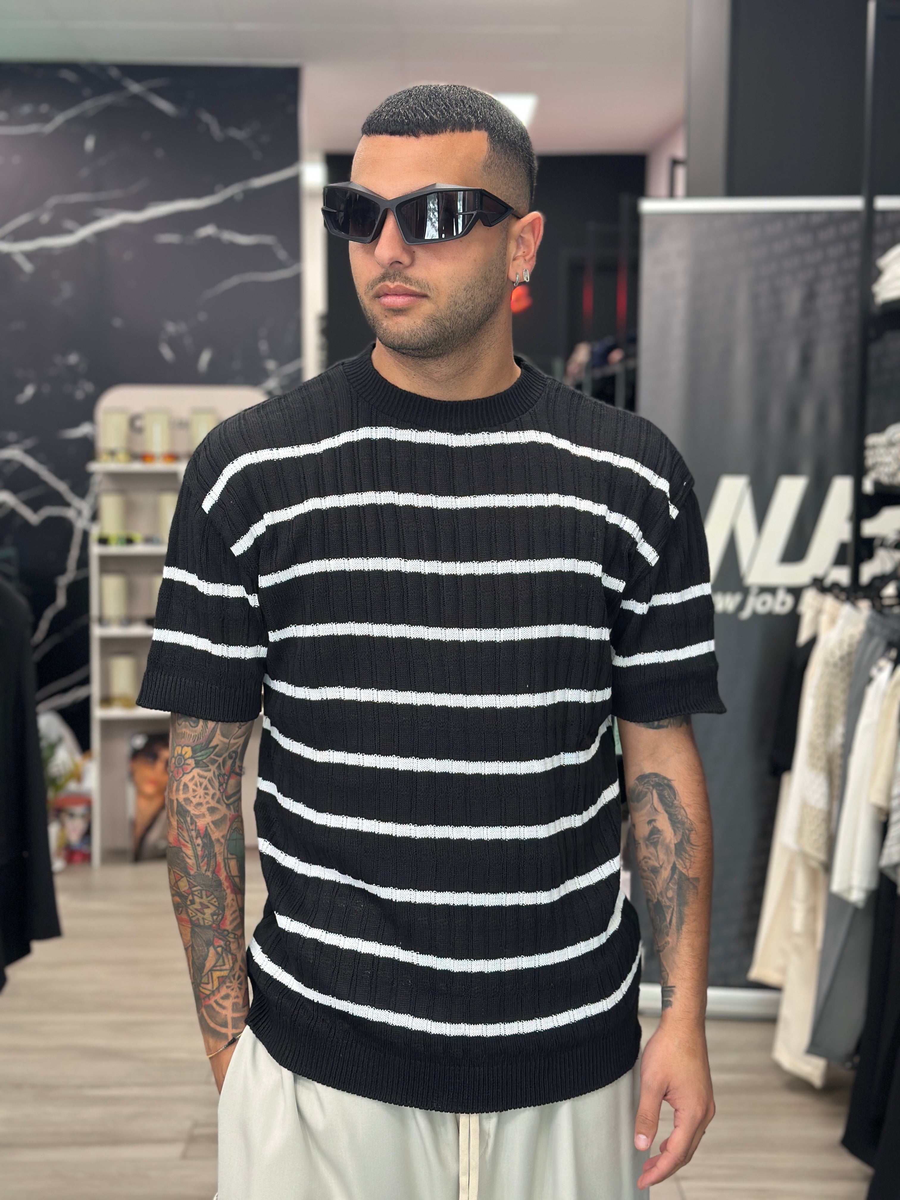 Maglia in filo rigata NJB