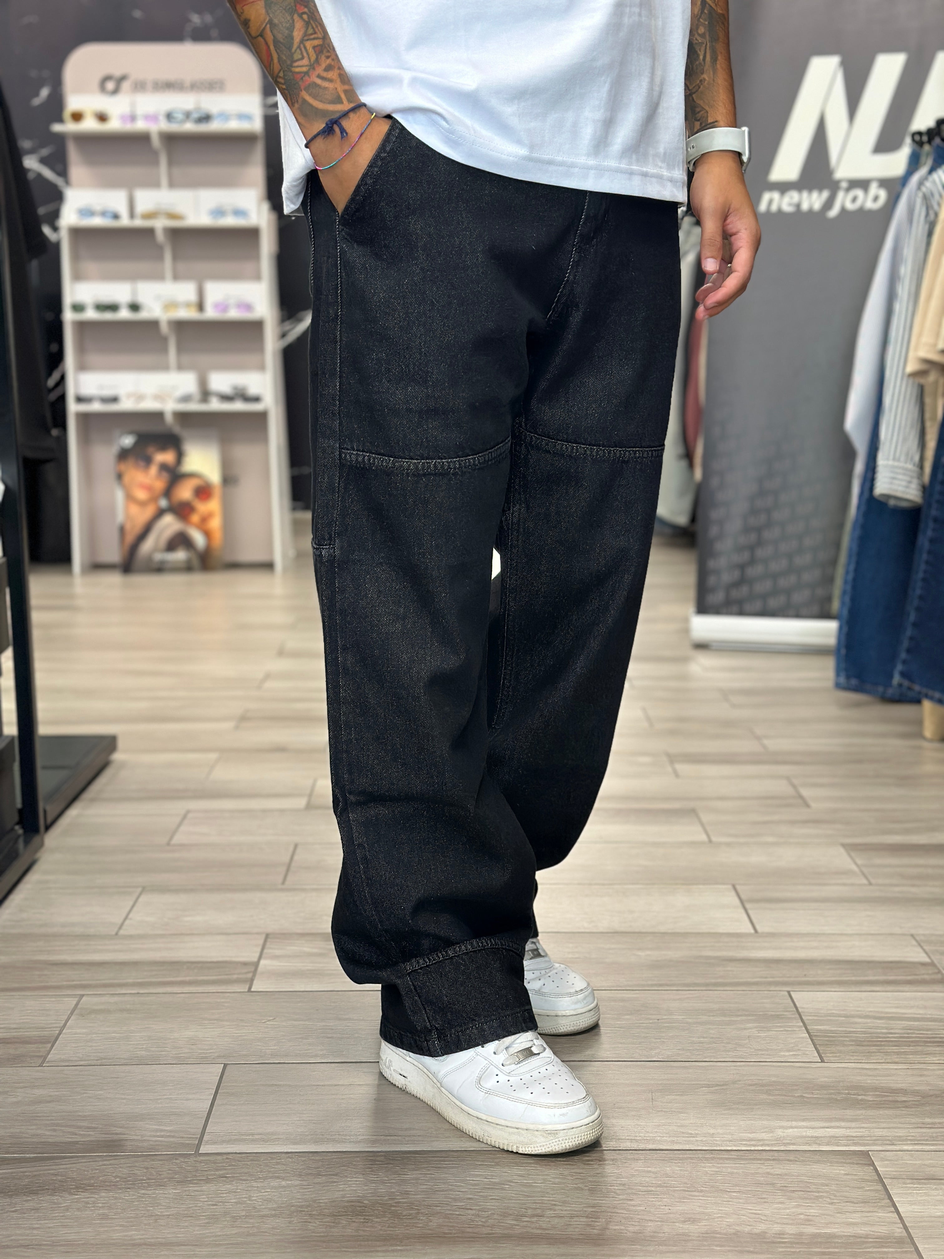 Jeans relaxed black NJB