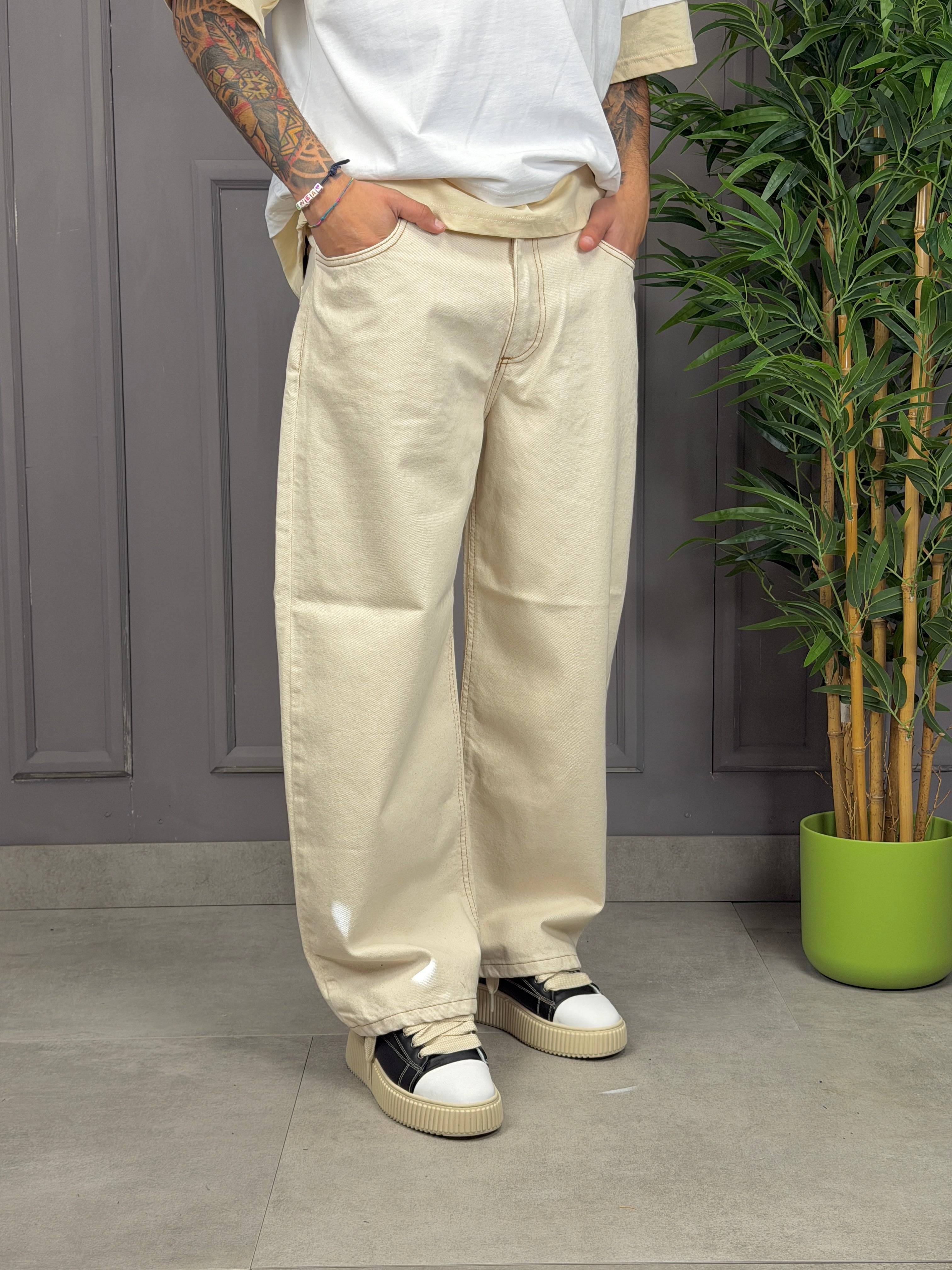 Jeans Balen ecrù NJB