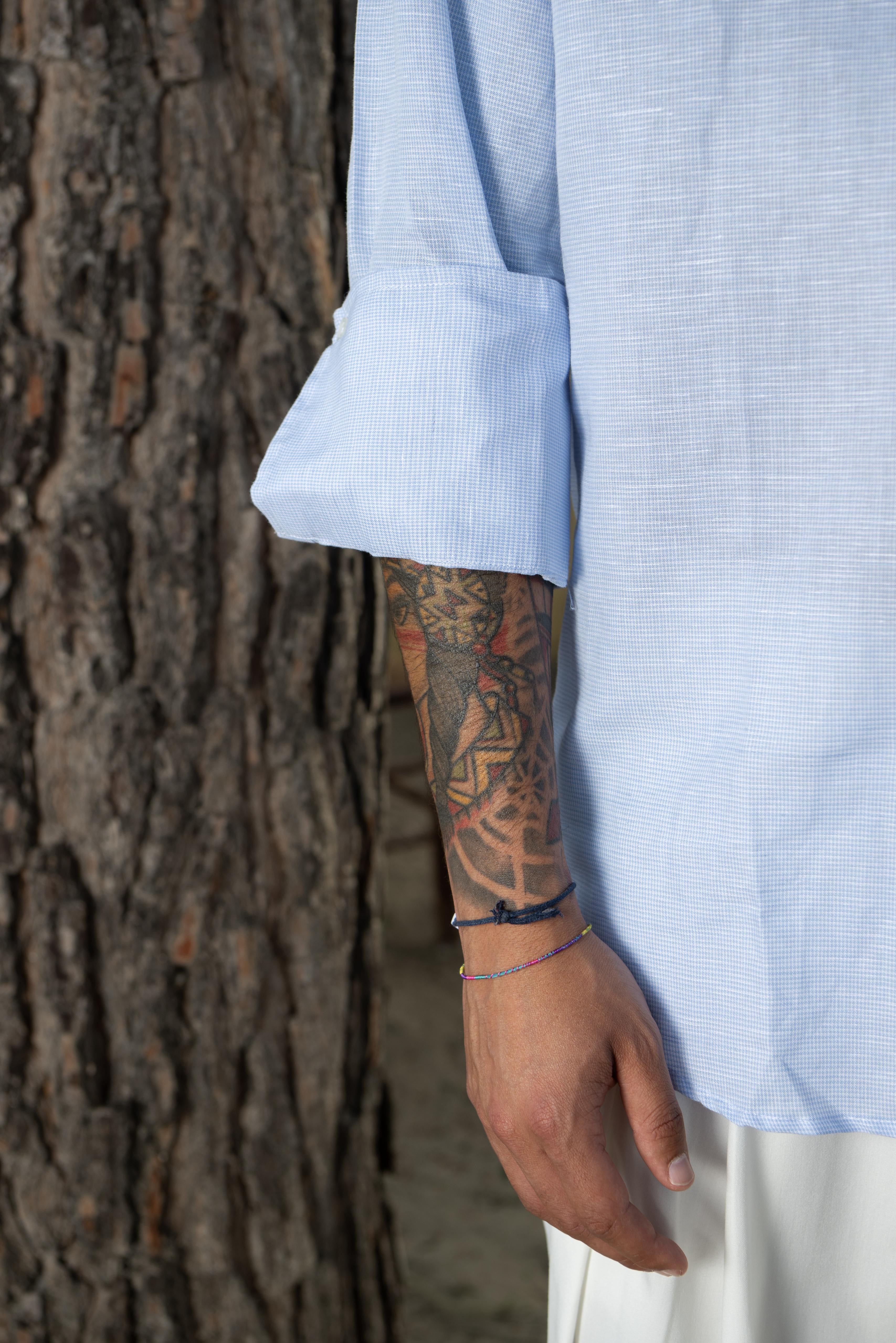 Camicia puro lino manica 3/4