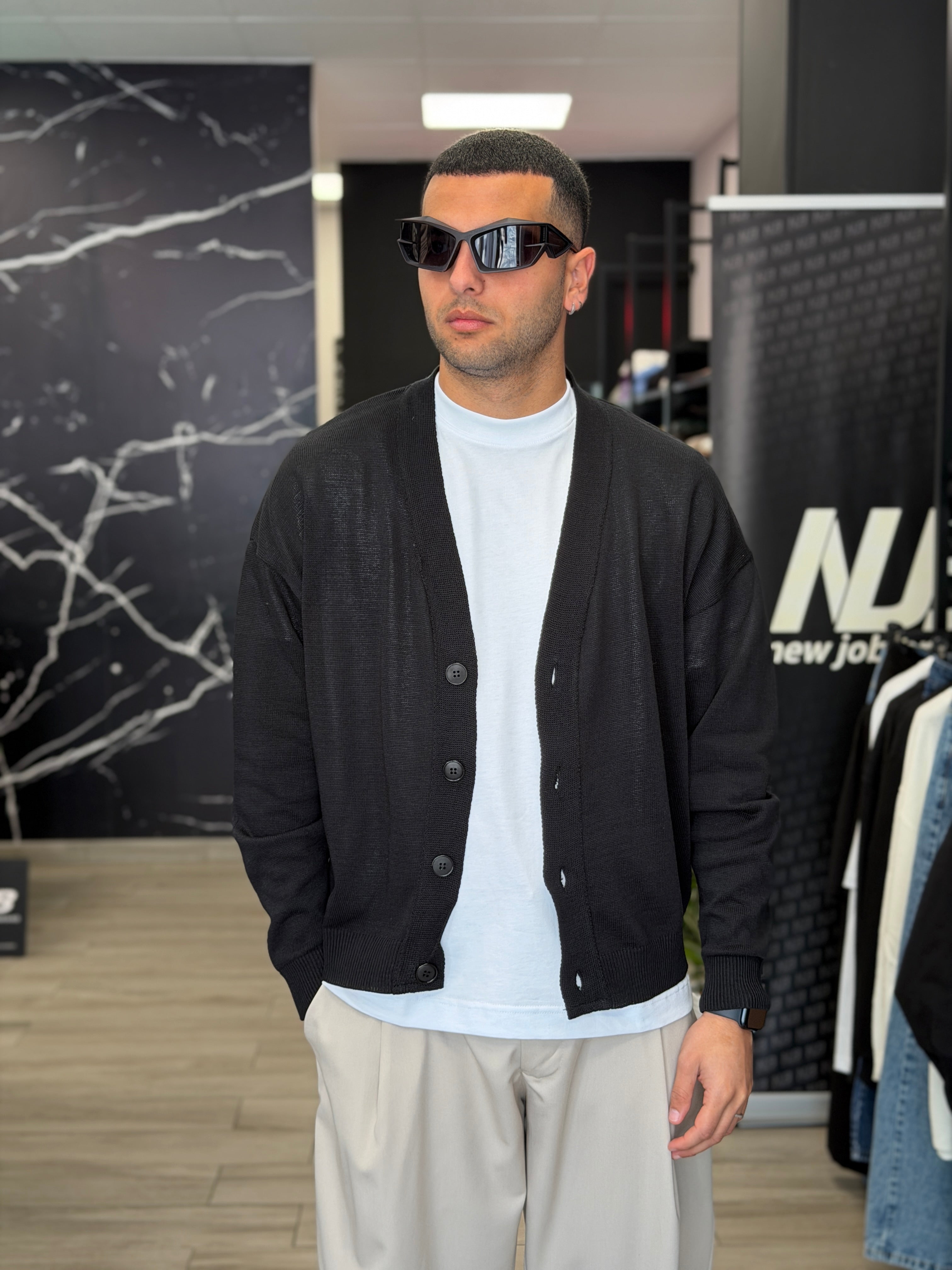Cardigan crop rasato NJB