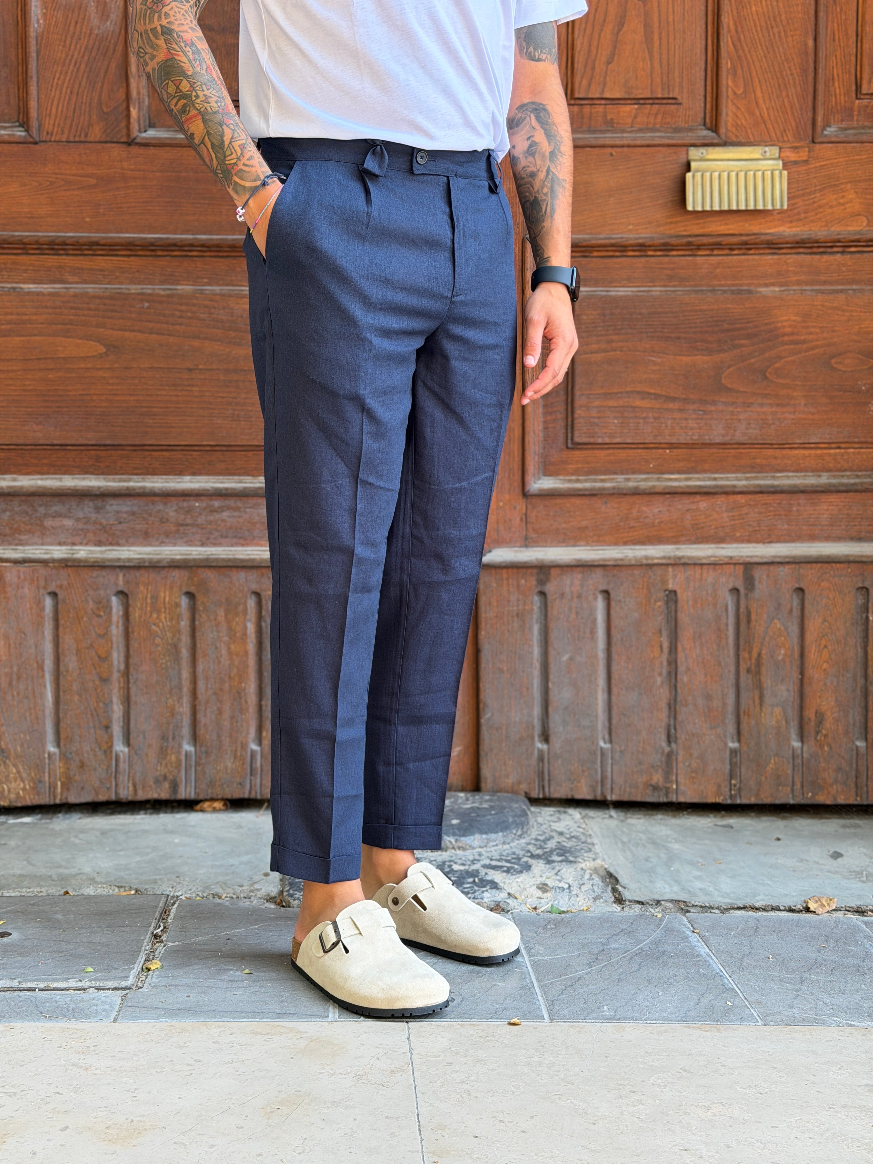 Panta Capri in lino