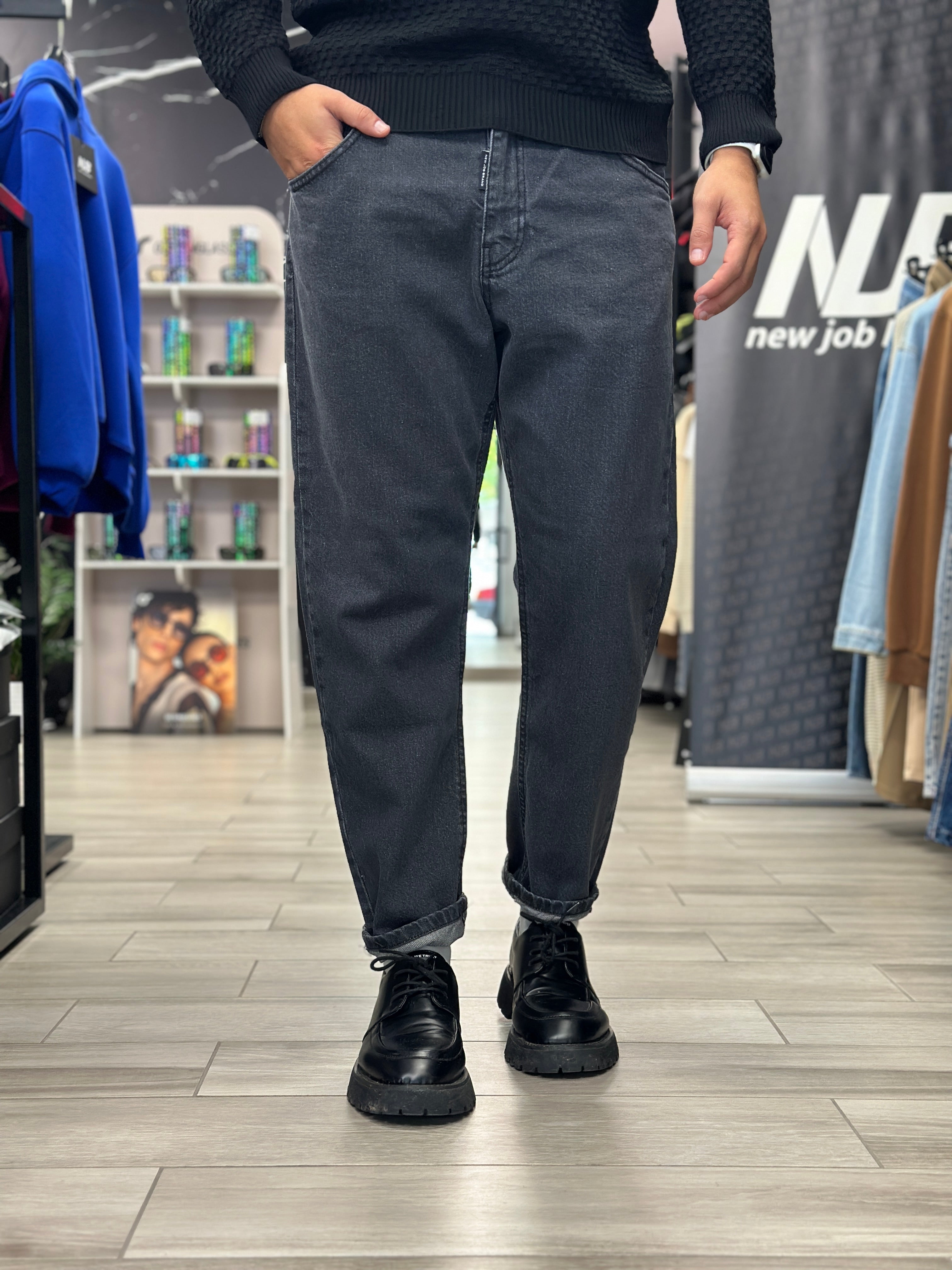 Jeans regular black NJB