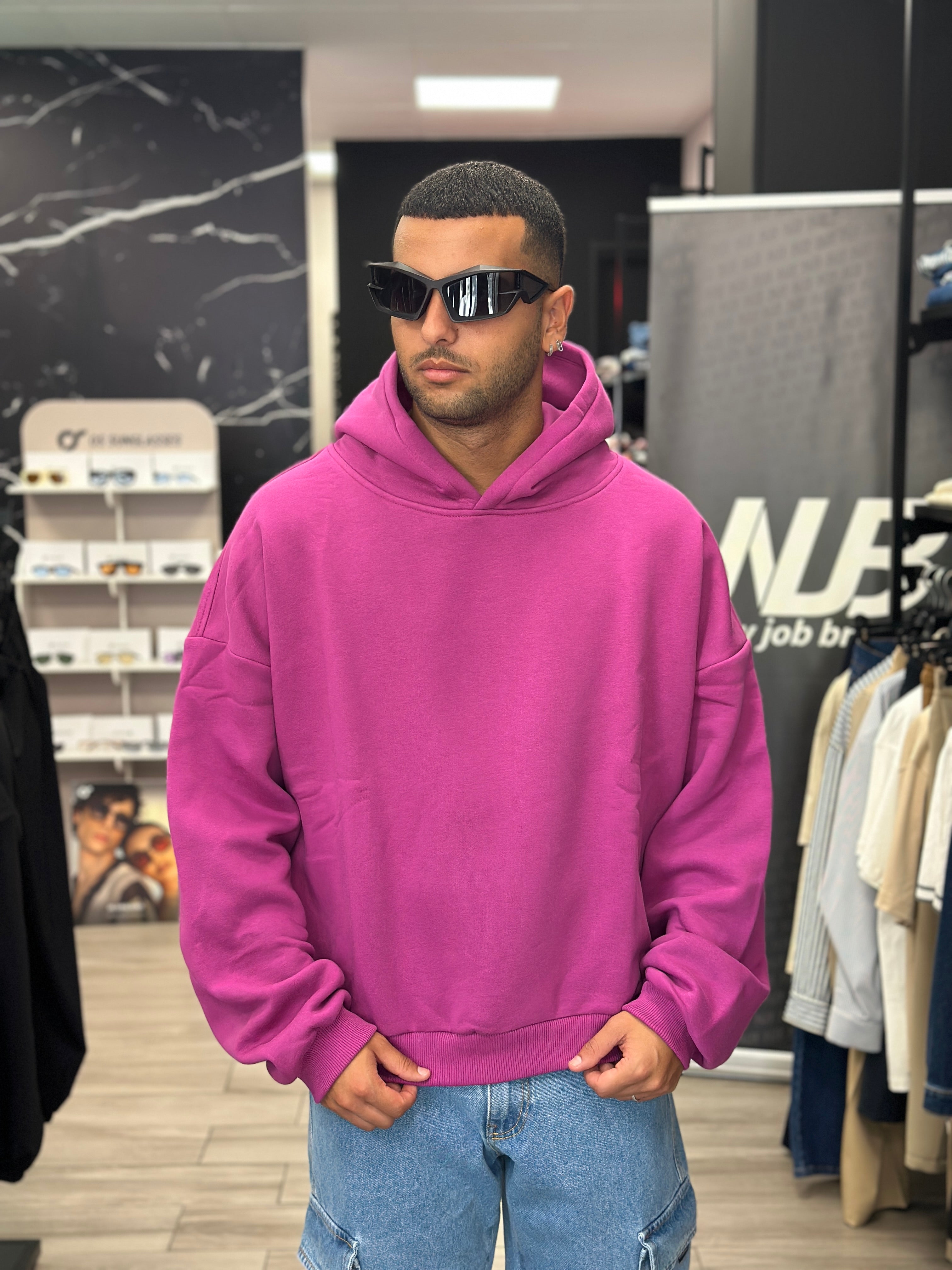 Felpa crop con cappuccio NJB