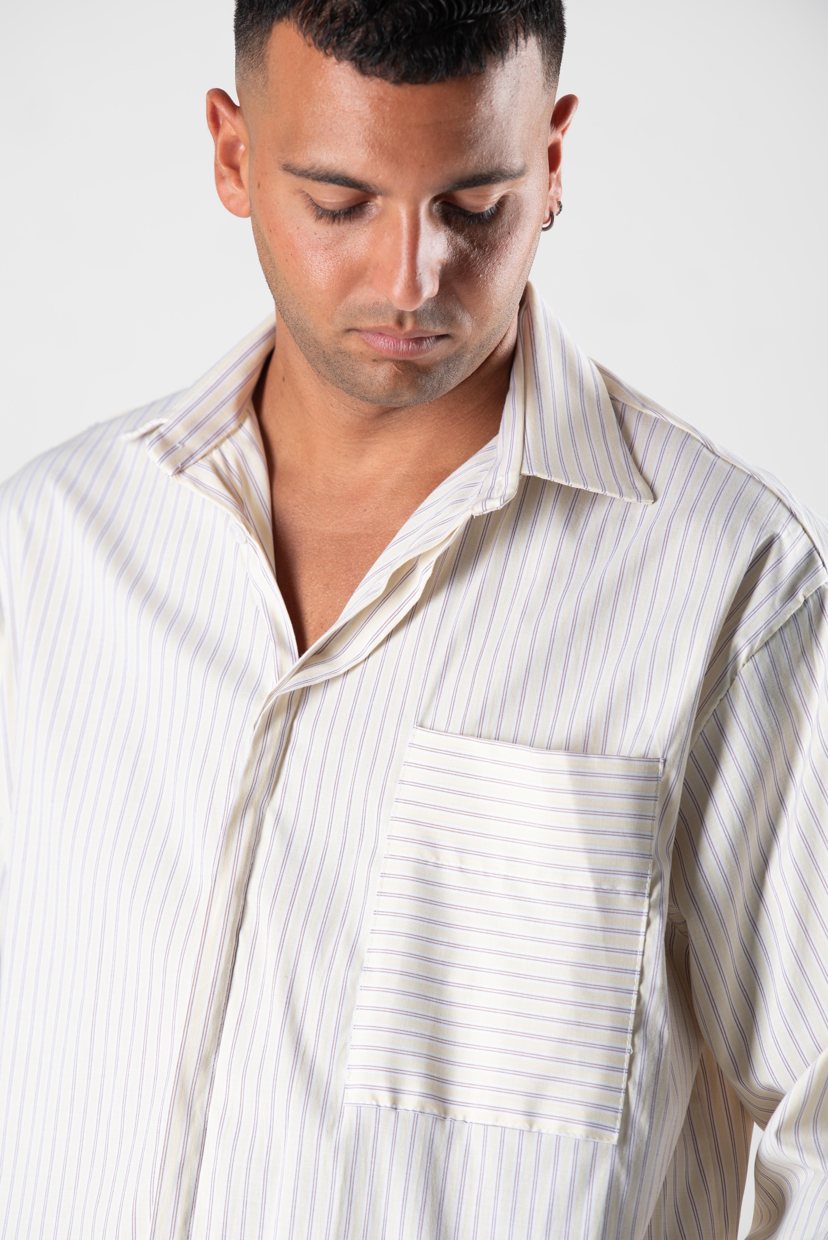Camicia crop rigata NJB