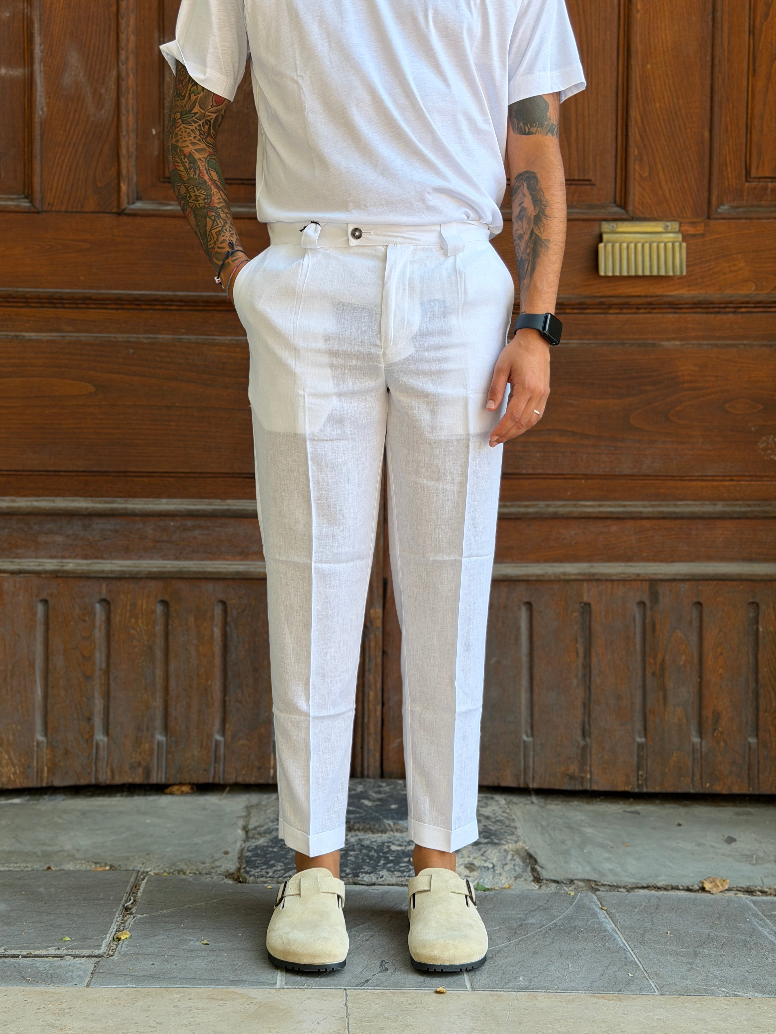Panta Capri in lino