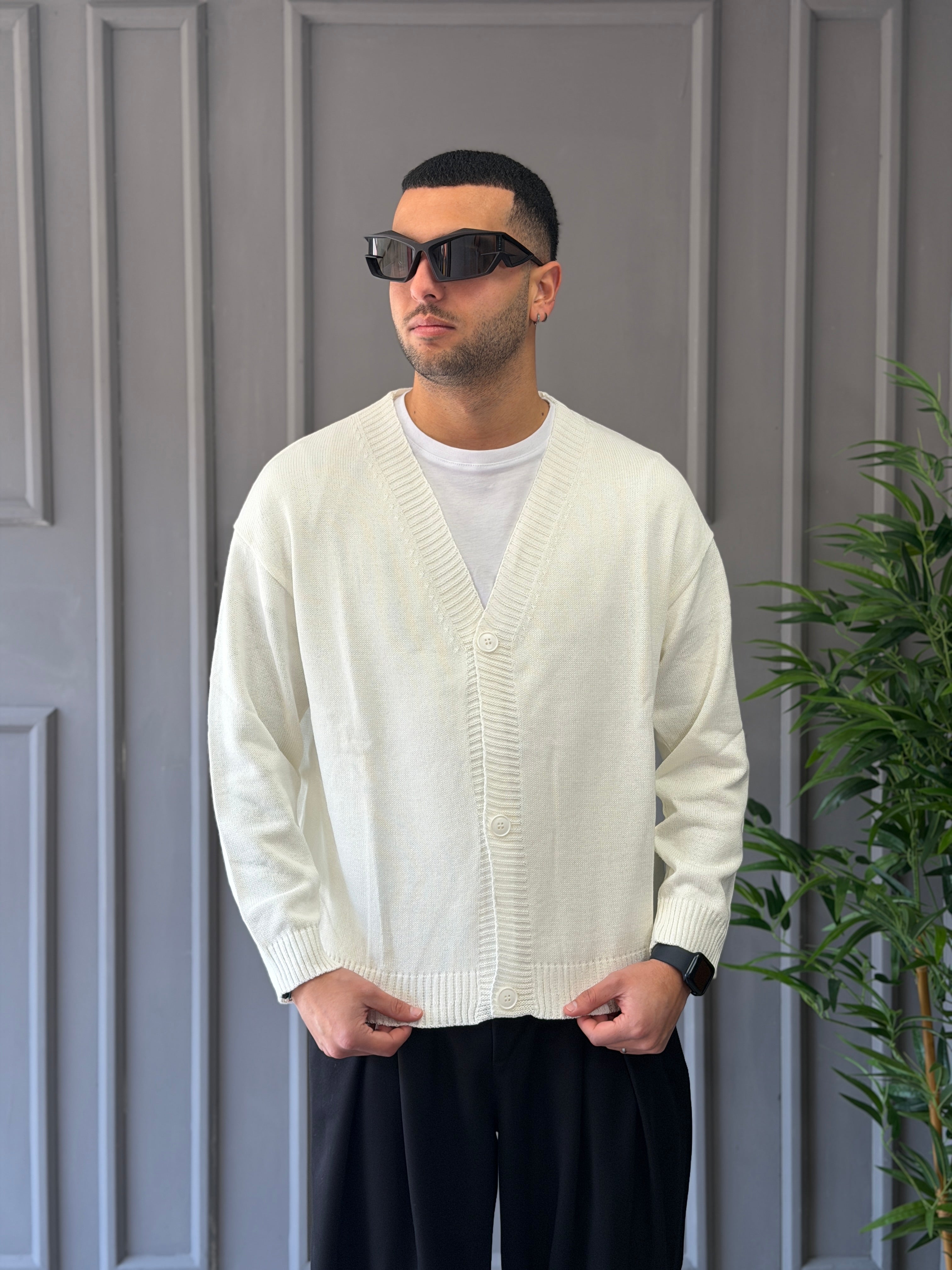 Cardigan crop rasato NJB