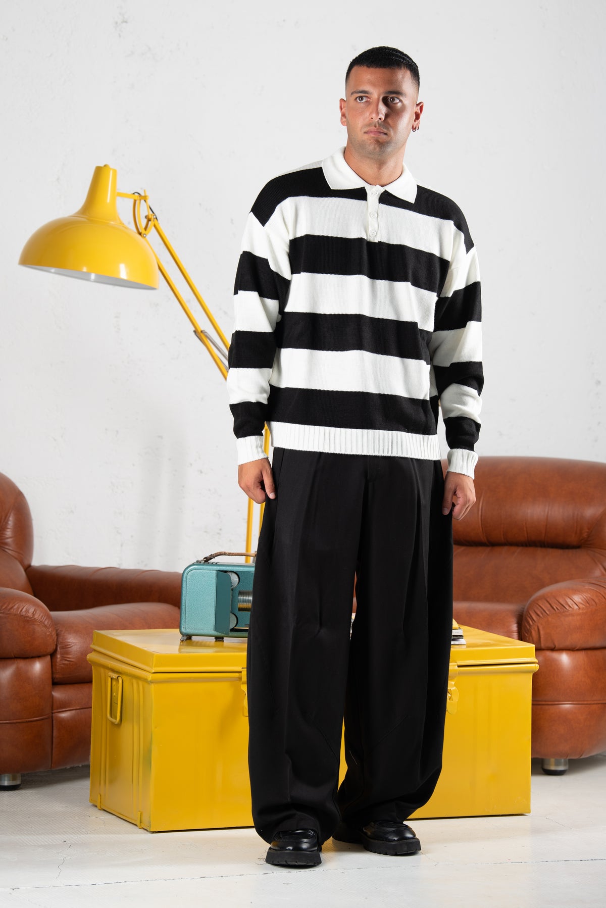 Le righe prendono spazio. Outfit completo Space OD.